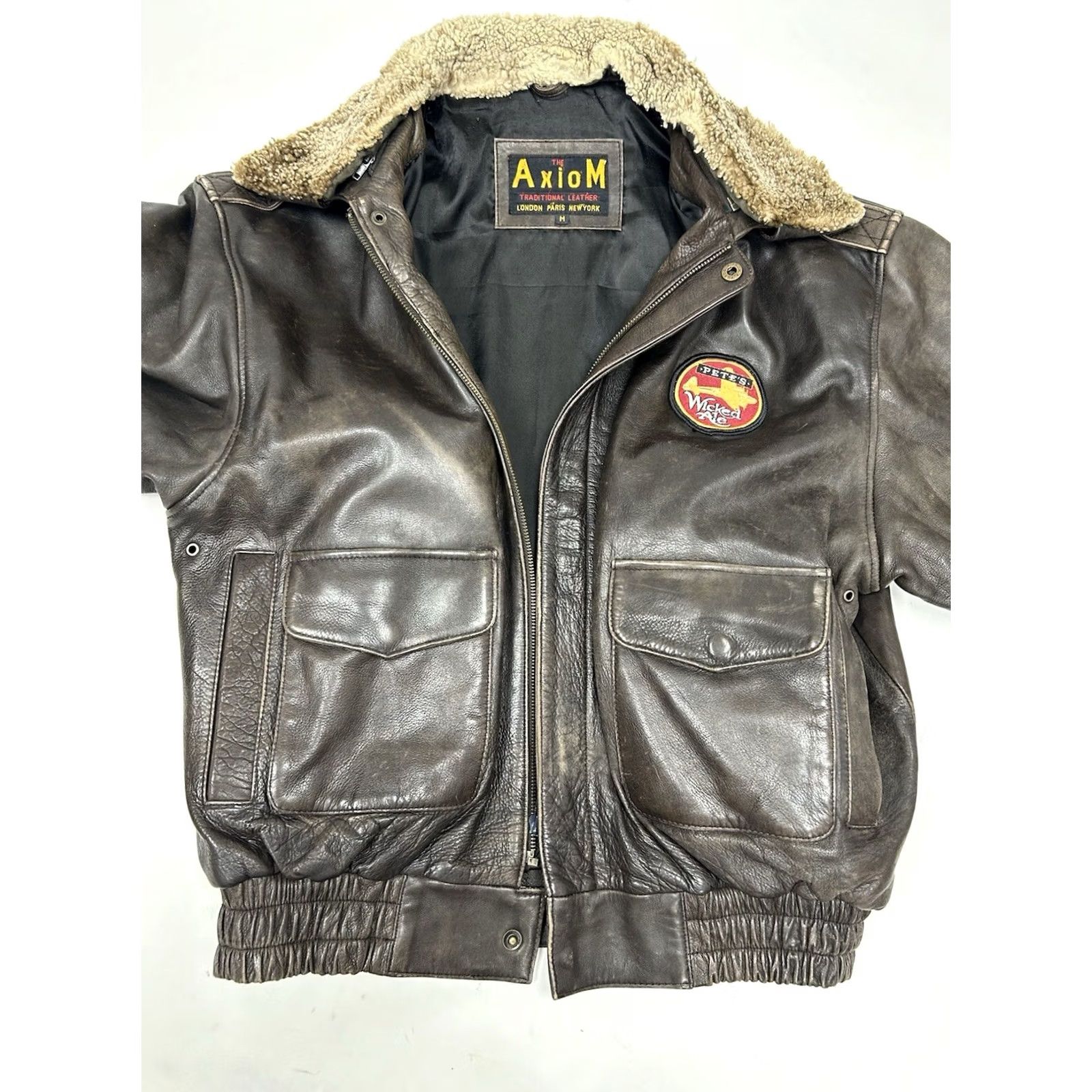 Vintage VINTAGE Pete’s Wicked Ale Leather Jacket Beer Brewery 90s USA Medium Size US M / EU 48-50 / 2 - 4 Thumbnail