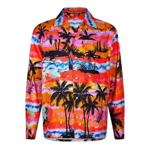 image of Palm Angels O1G2R1Mq0524 Shirts In Multicolor, Men's (Size Large)