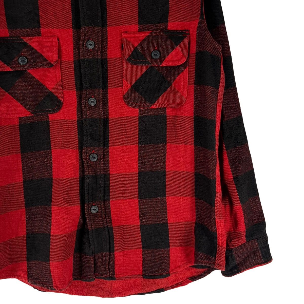 Flannel 🔥VINTAGE FLANNEL WOOL JACKET PUNK DESIGN ALCARZA JAPAN Size US M / EU 48-50 / 2 - 4 Thumbnail
