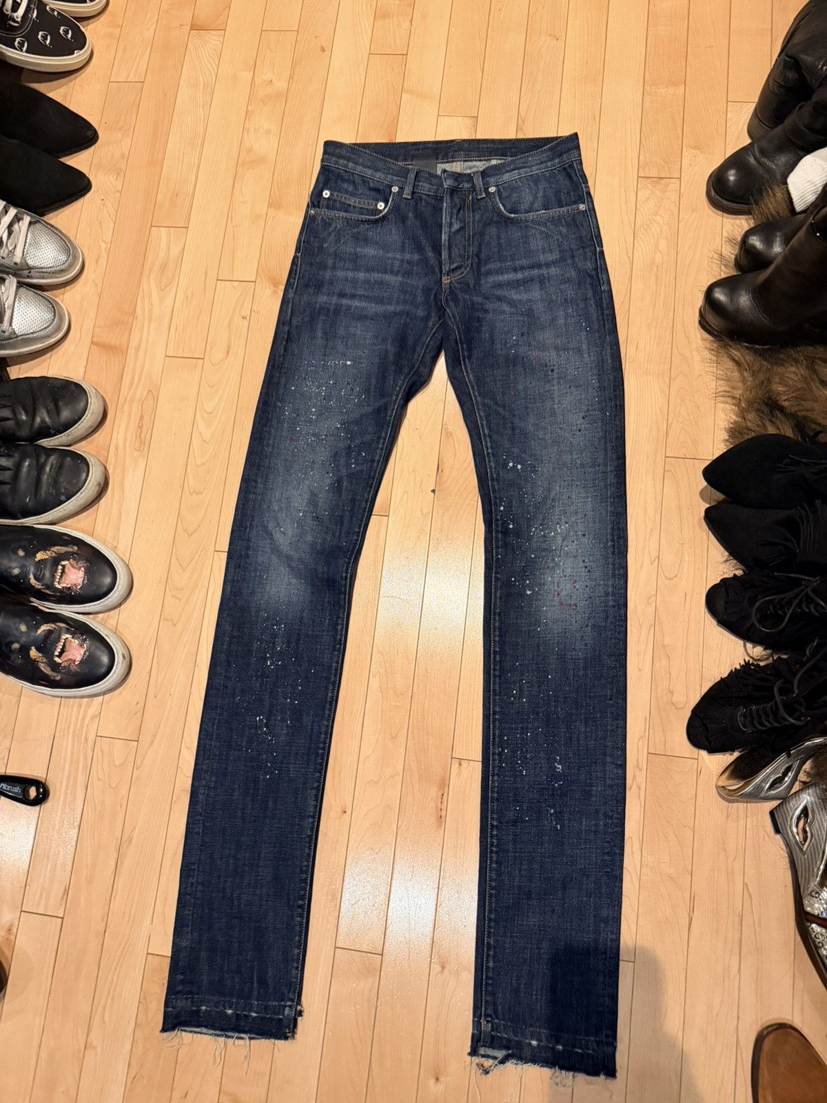 Dior Dior Homme SS10 KVA Paint Splatter Denim Size 26 Size US 26 / EU 42 - 1 Thumbnail