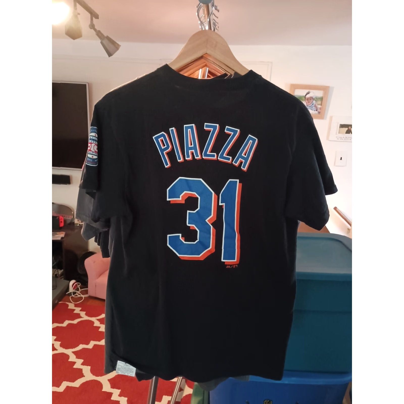 MLB VINTAGE New York Mets Mike Piazza T-shirt Major Majestic M 2016 Hall Of Fame Black Men M Shirt Mens Size US M / EU 48-50 / 2 - 4 Thumbnail