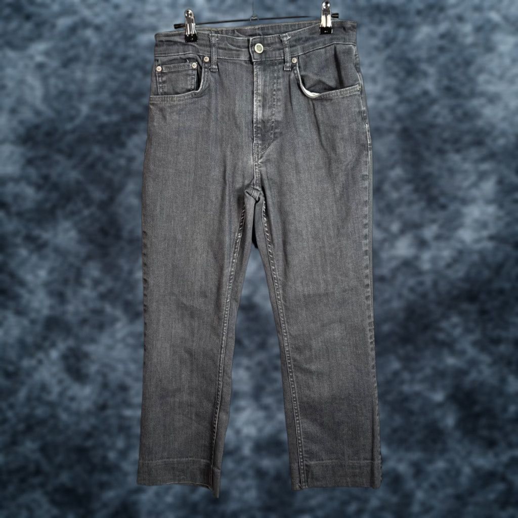 Zara Zara Womens Jeans Gray Size 6 Cotton Denim Blend Straight Leg High Rise Slim Inseam 26 in Regular Size 28" / US 6 / IT 42 - 1 Thumbnail