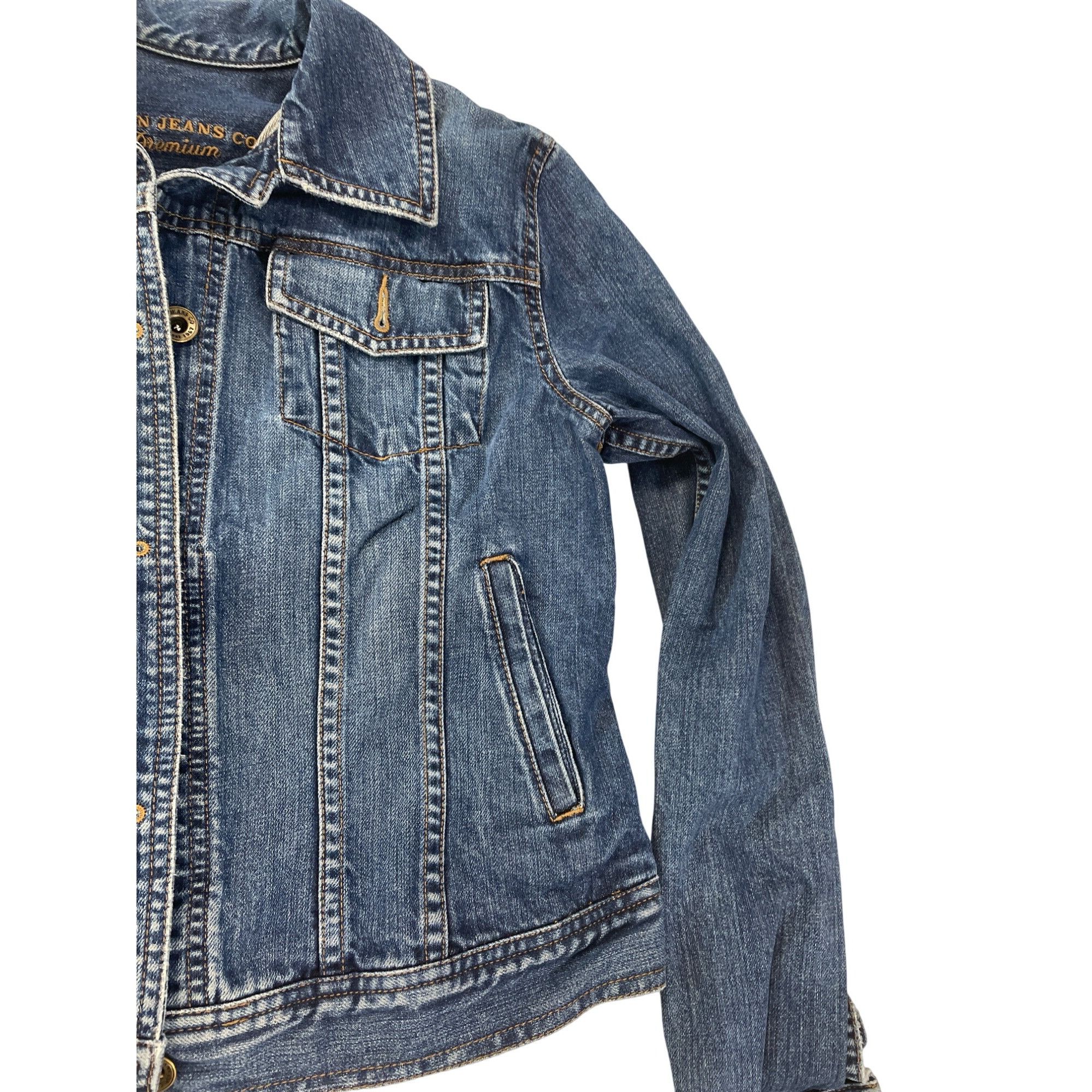 Ralph Lauren Lauren Jeans Co. Premium Womens blue button Denim Jacket siz Size S / US 4 / IT 40 - 3 Thumbnail