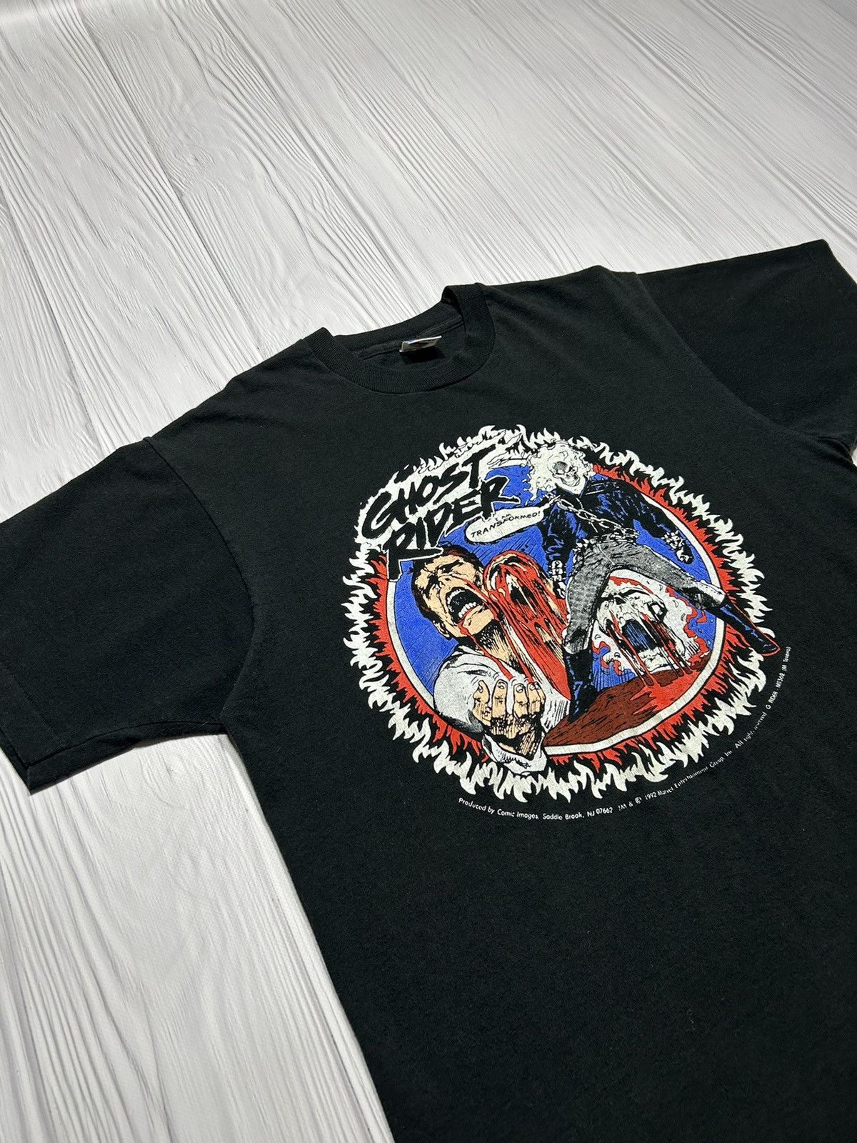 Marvel Comics RARE! 1992 Ghost Rider “I am Transformed” Marvel T-Shirt Size US L / EU 52-54 / 3 - 3 Thumbnail
