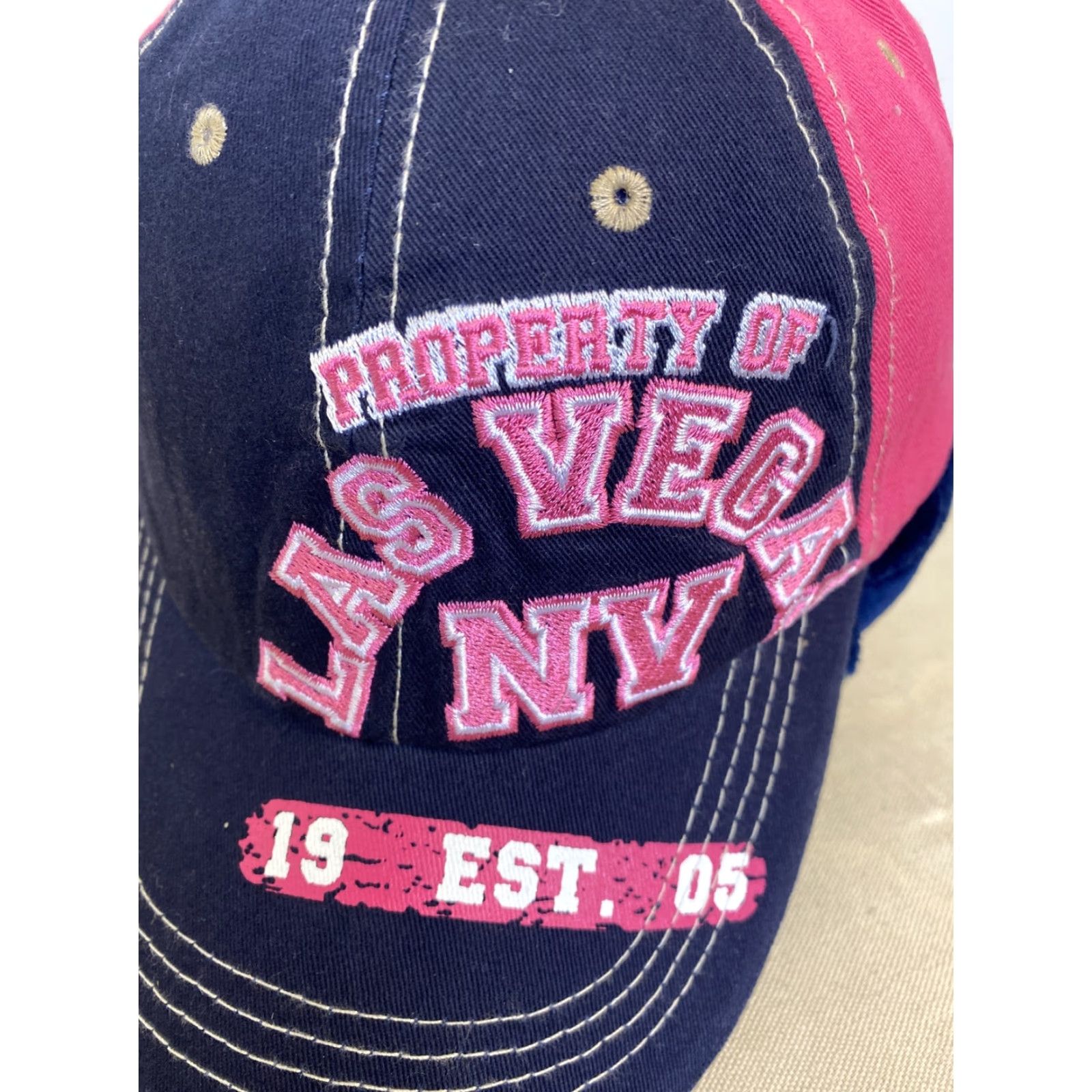 Vintage VINTAGE Kaufman Las Vegas Baseball Hat Snapback Championship Cap Adjustable Men’s One Size Blue Pink / 234 Size ONE SIZE - 2 Thumbnail