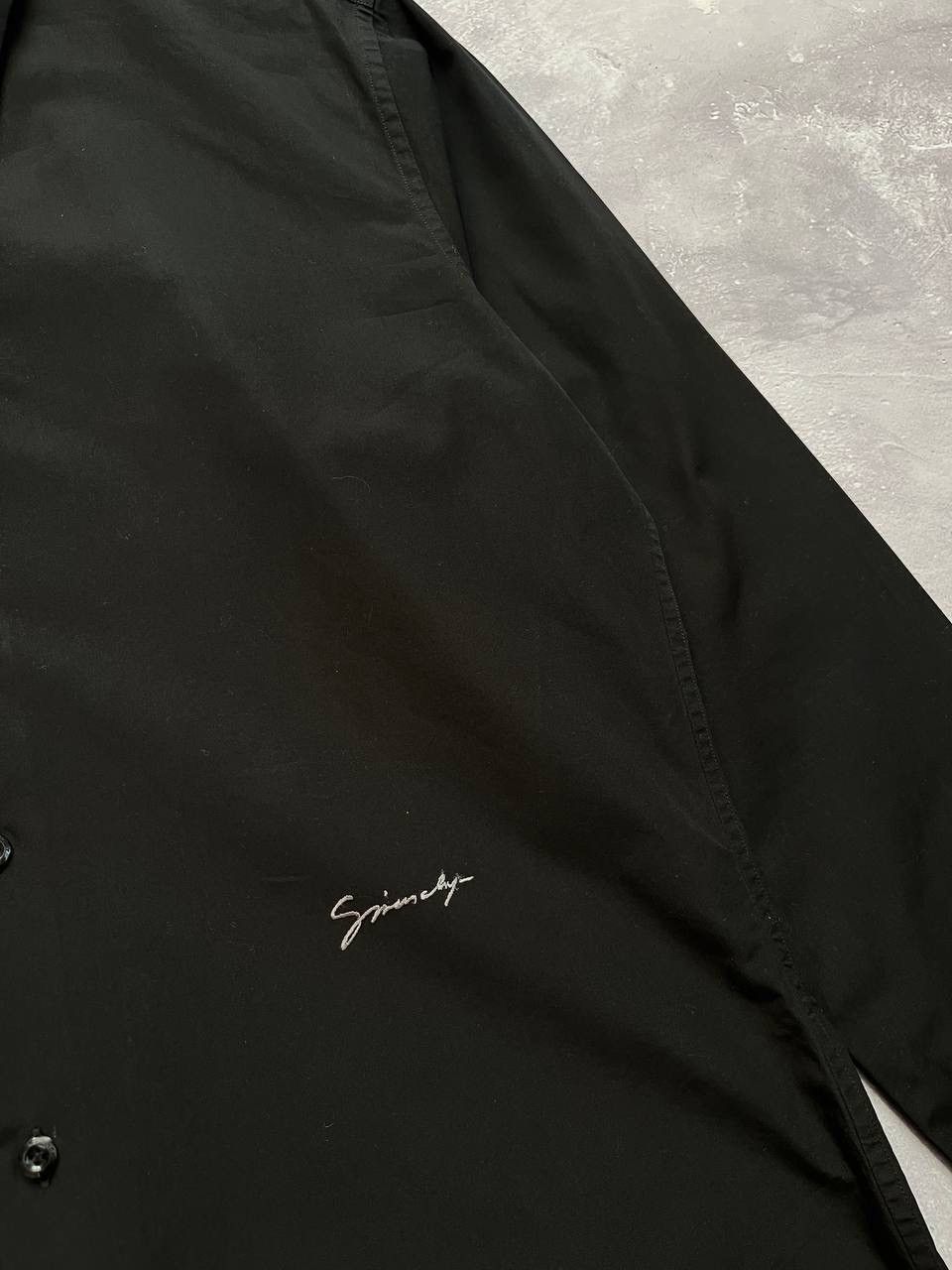 Givenchy Givenchy Men's Black Dress Shirt Size 41 Logo Embroidery Size US M / EU 48-50 / 2 - 2 Thumbnail