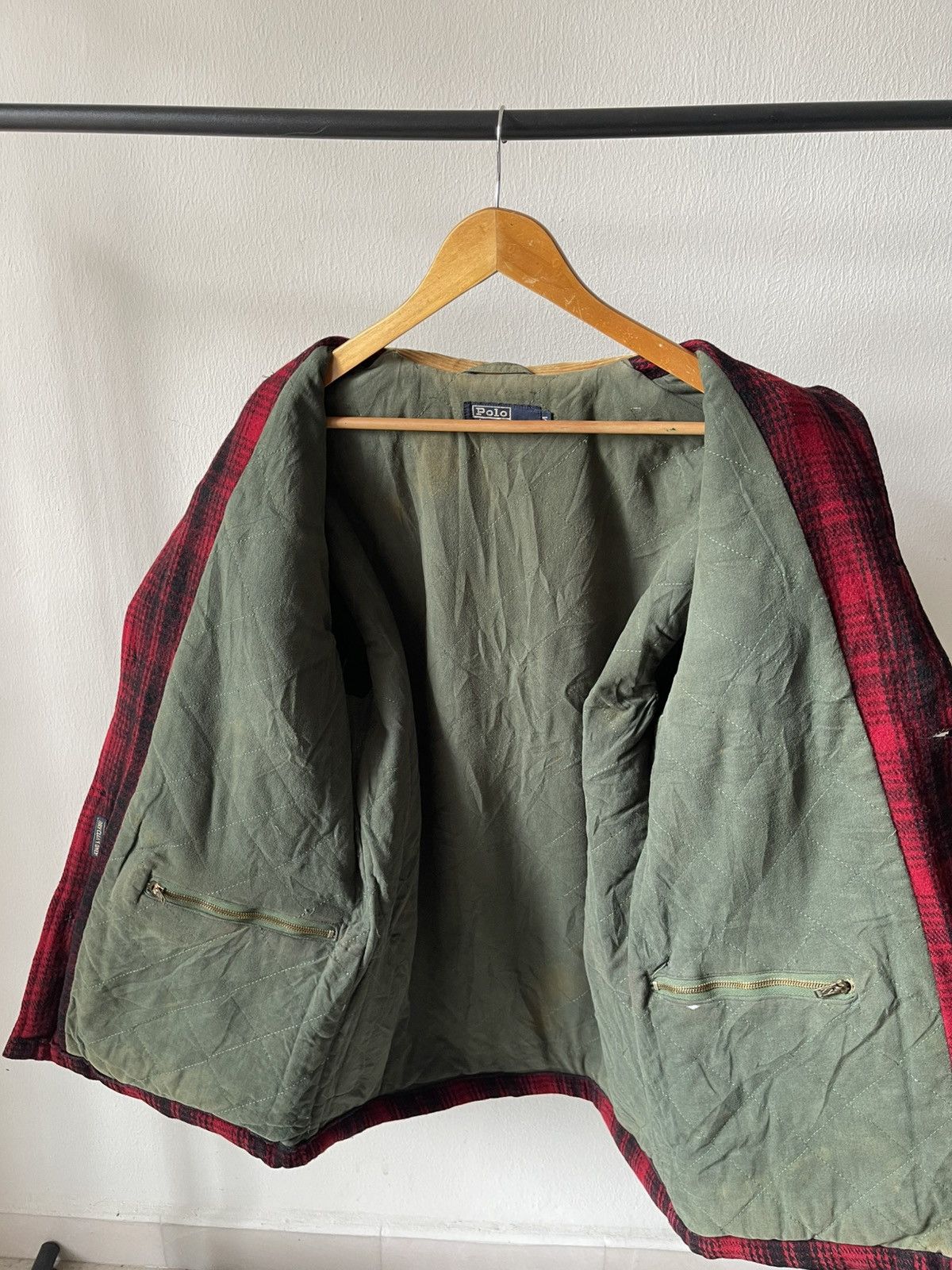 Polo Ralph Lauren 90s Polo Ralph Lauren Buffalo Plaid Heavy Wool Jacket 96 Size US L / EU 52-54 / 3 - 14 Thumbnail