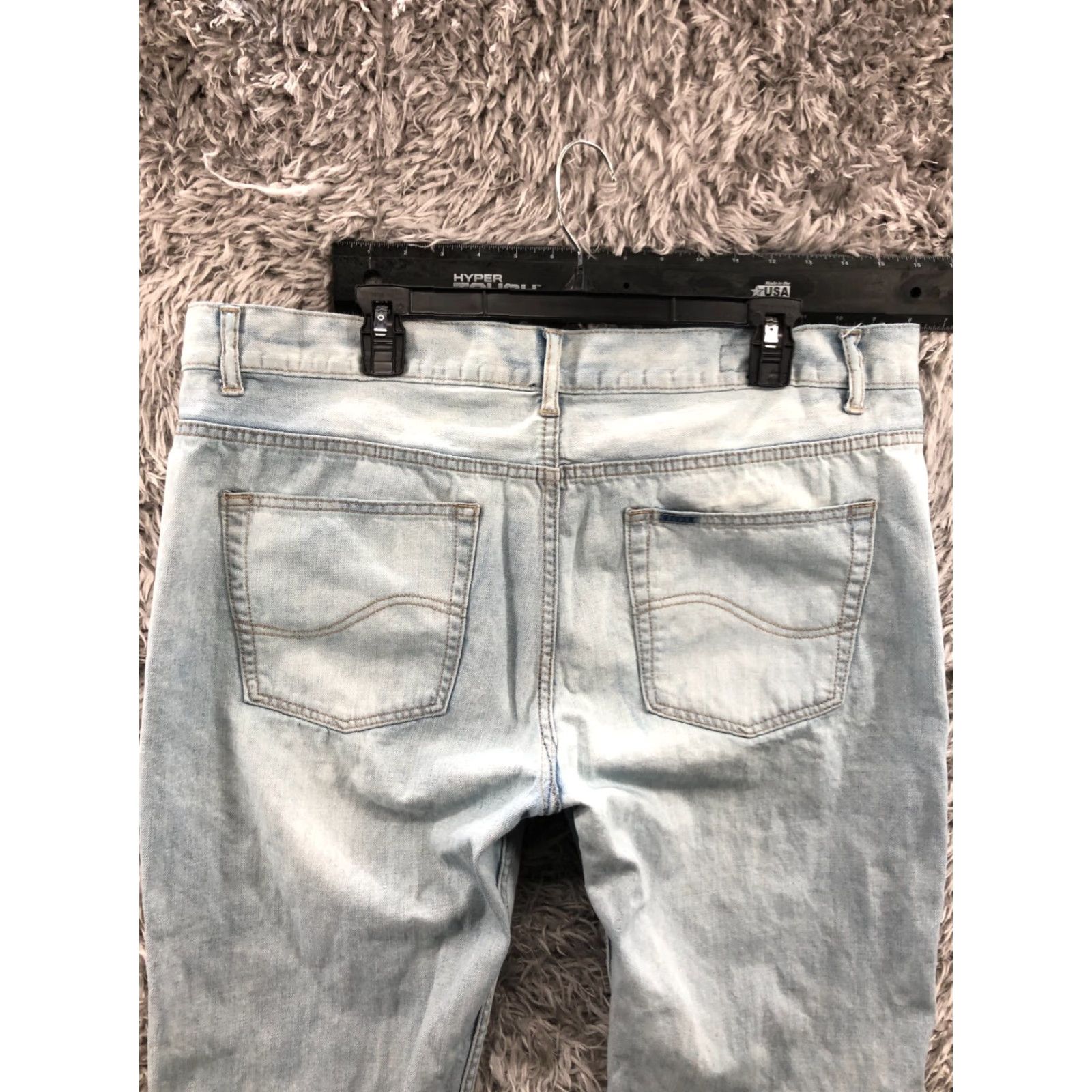 Lee Lee Jeans Straight Size 40 Mens Blue Mid Rise 5-Pocket Denim Cotton Blend Belt Loops Inseam 32 Machine Washable Size US 40 / EU 56 - 6 Thumbnail