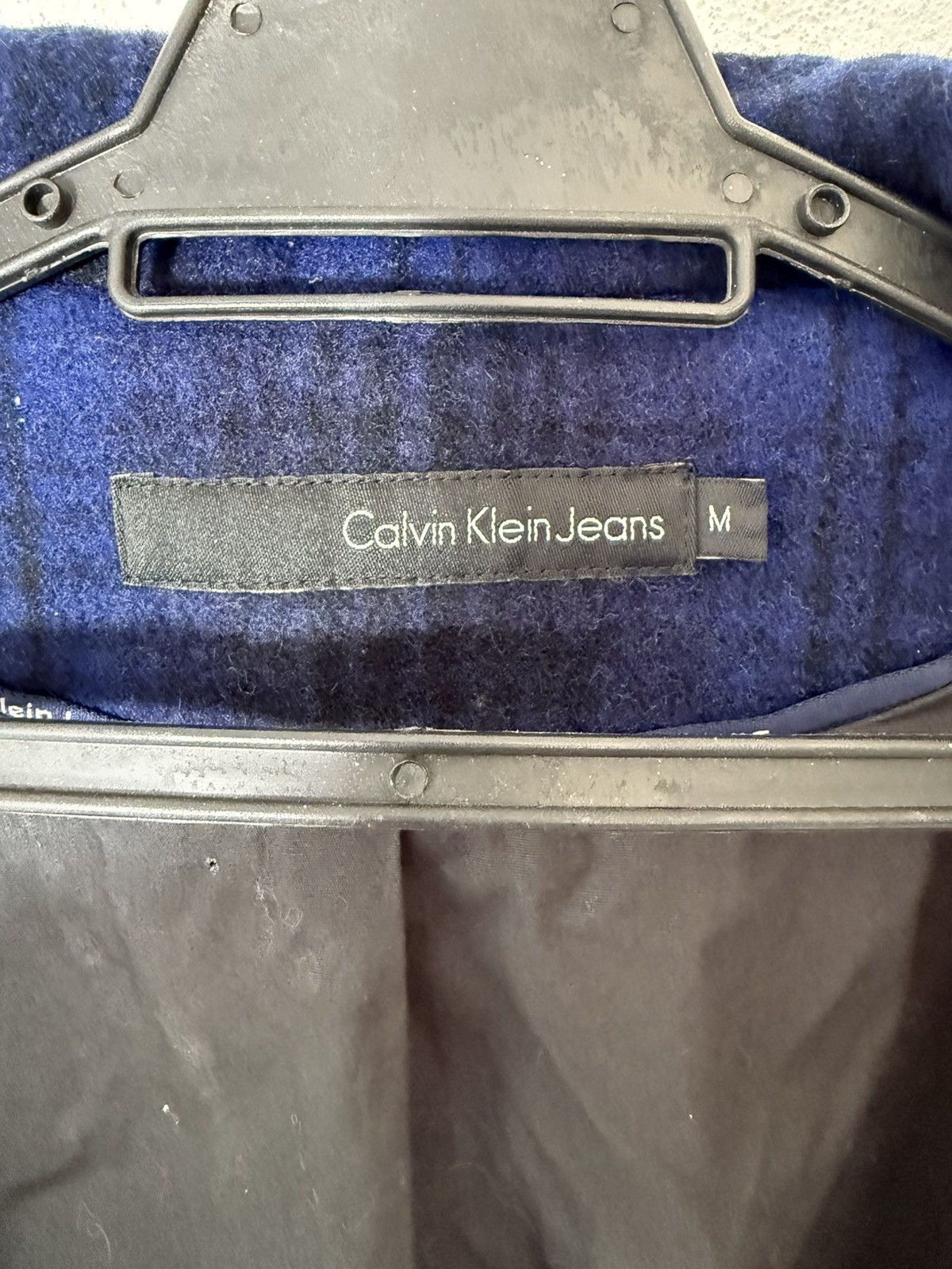 Calvin Klein × Calvin Klein 205W39NYC CALVIN KLEIN ASYMMETRIC JACKET BIKER DESIGN BLUE BLACK PLAID Size M / US 6-8 / IT 42-44 - 10 Thumbnail