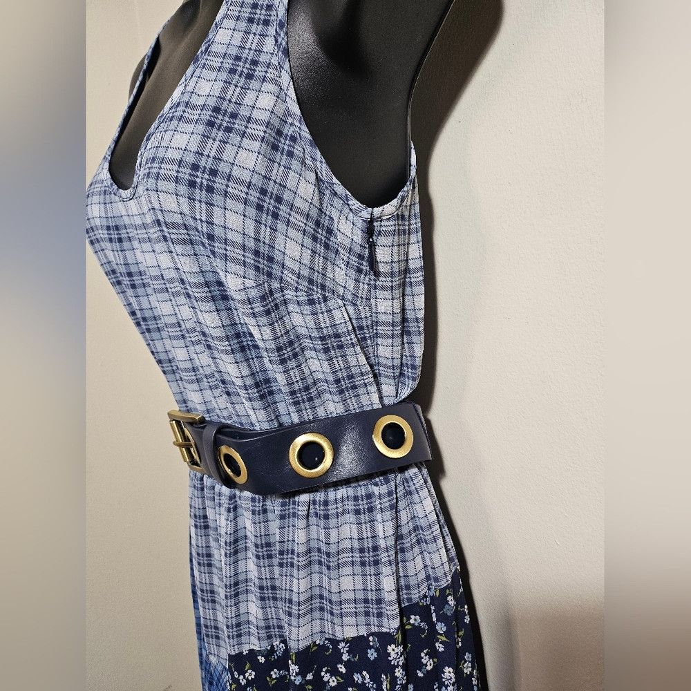 Michael Kors NEW Michael Kors Belted Mixed Plaid Georgette Dress Handker Size XS / US 0-2 / IT 36-38 - 3 Thumbnail