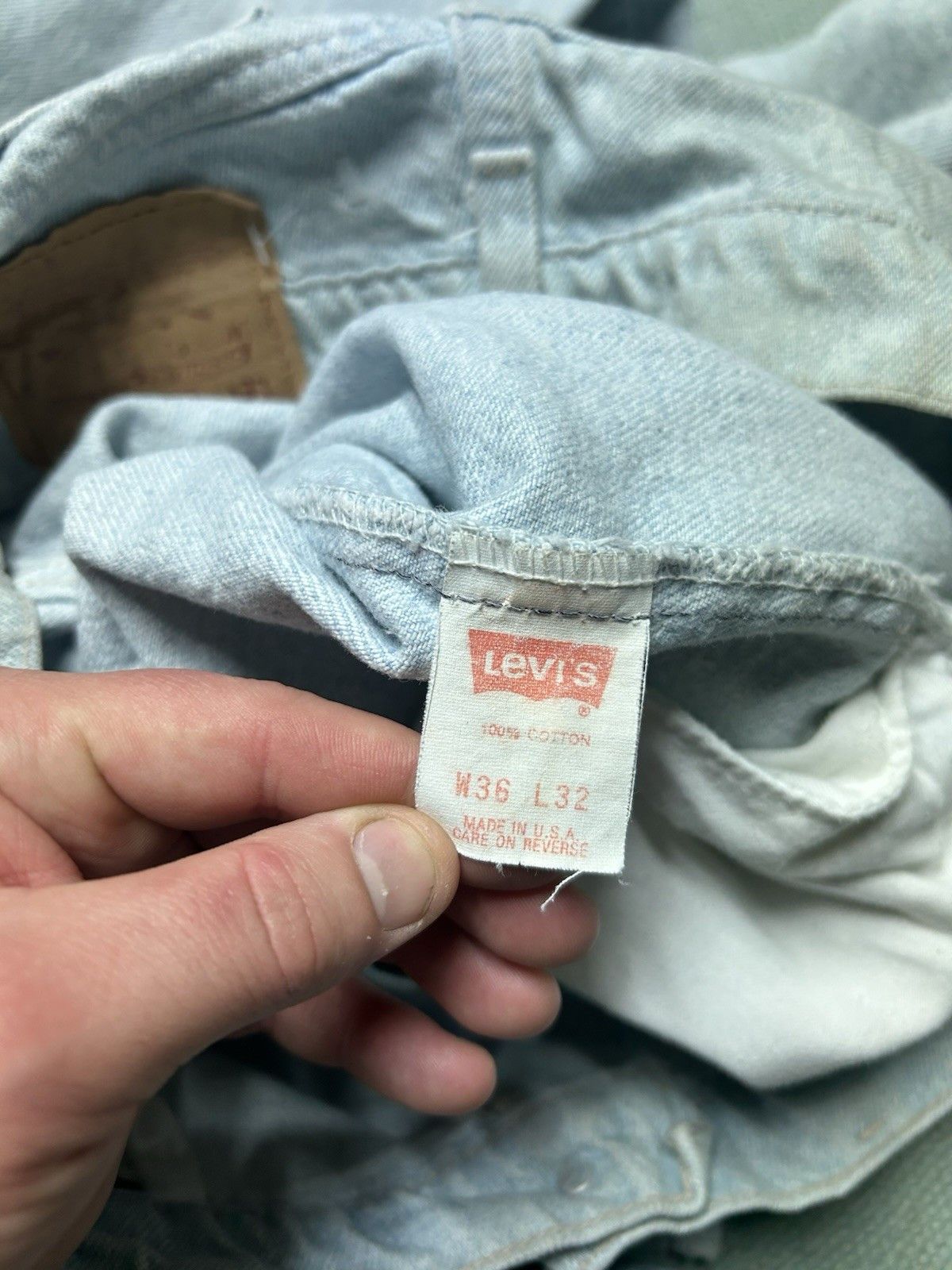 Vintage Vtg 80s Levi’s 505 jeans light wash straight made USA 34x32 Size US 34 / EU 50 - 10 Thumbnail