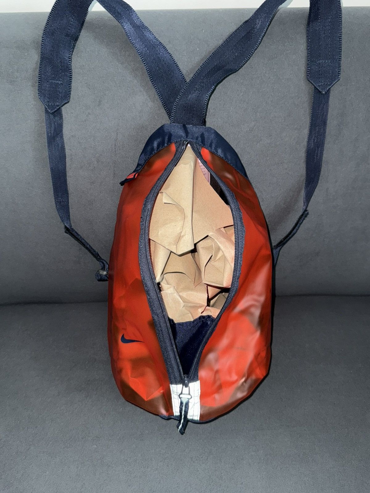 Nike RareVintage Nike 2001 Transluscent Poly Vinyl Mini Back Pack Size ONE SIZE - 5 Thumbnail