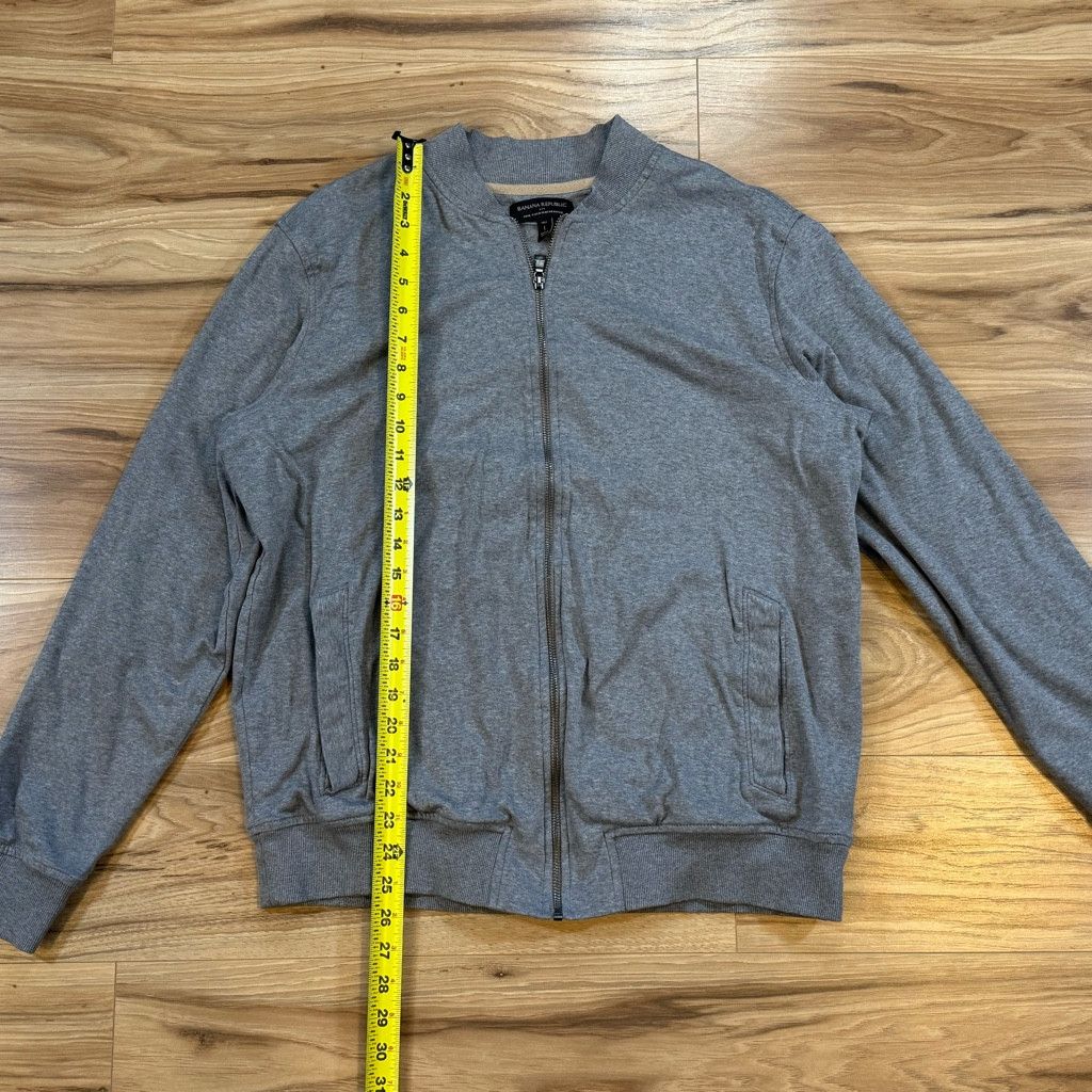 Banana Republic Banana Republic Luxe Touch Bomber Jacket L Tall Grey Size US L / EU 52-54 / 3 - 6 Thumbnail