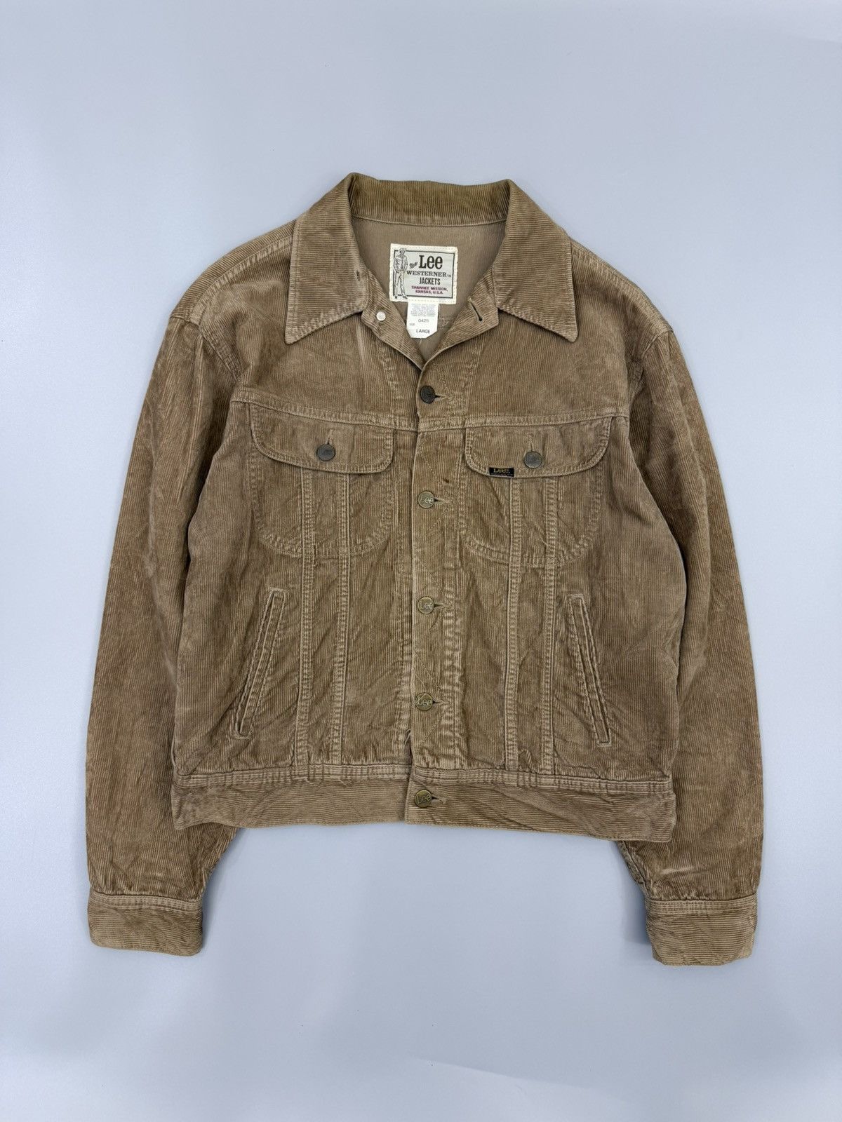 Lee Vintage 80s - 90s LEE Westerner Corduroy Brown Jacket Size US L / EU 52-54 / 3 - 1 Thumbnail