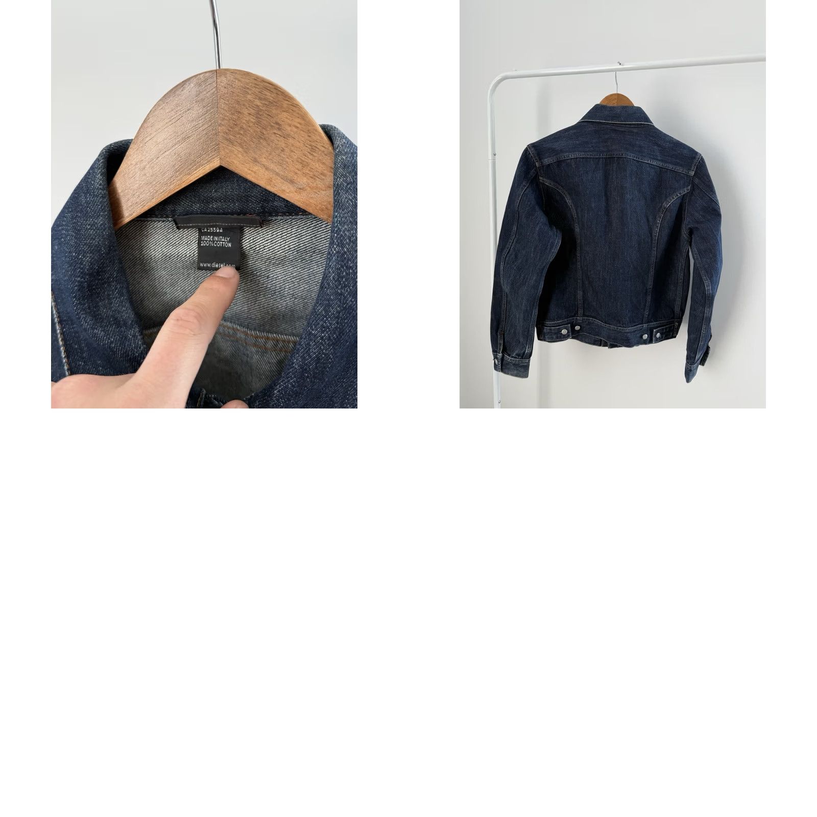 Diesel Vintage Diesel Denim Jacket Women’s Size S Dark Wash Trucker Classic Button Up Size S / US 4 / IT 40 - 8 Thumbnail