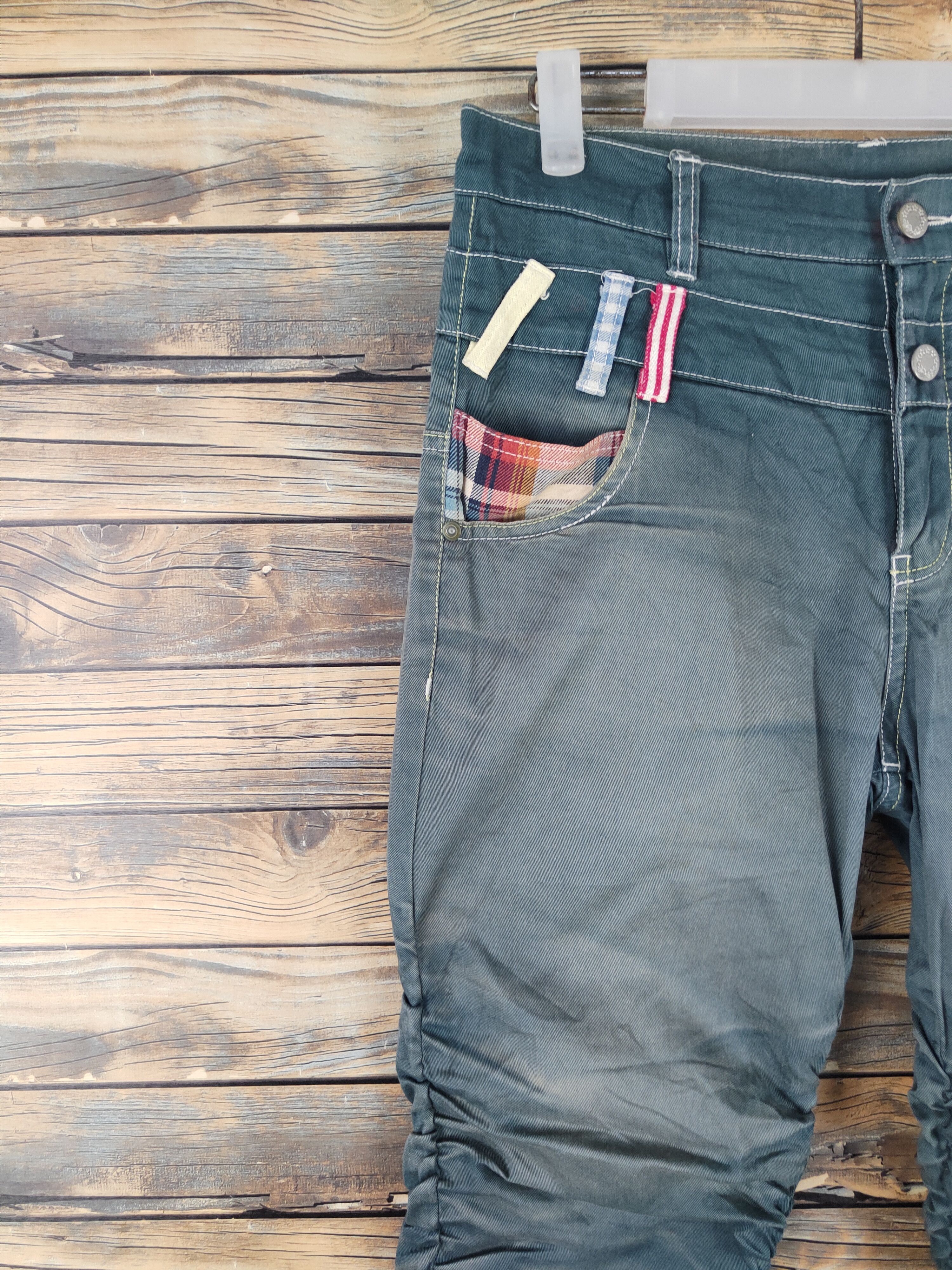Japanese Brand Japan double waist Faded Multipocket Casual Pants #W1784 Size US 29 - 3 Thumbnail