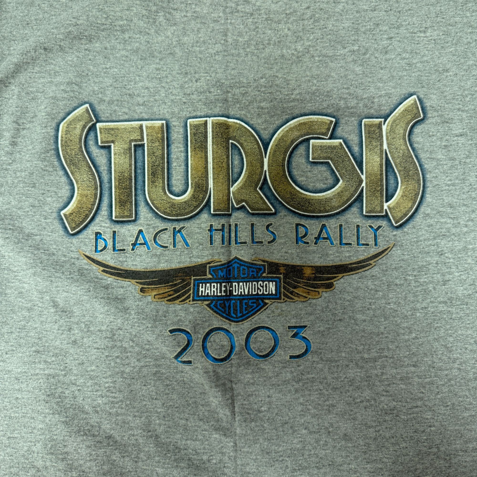 Harley Davidson Eagle MOUNT RUSHMORE Sturgis 2003 Black Hills Rally Biker T Size US L / EU 52-54 / 3 - 5 Thumbnail