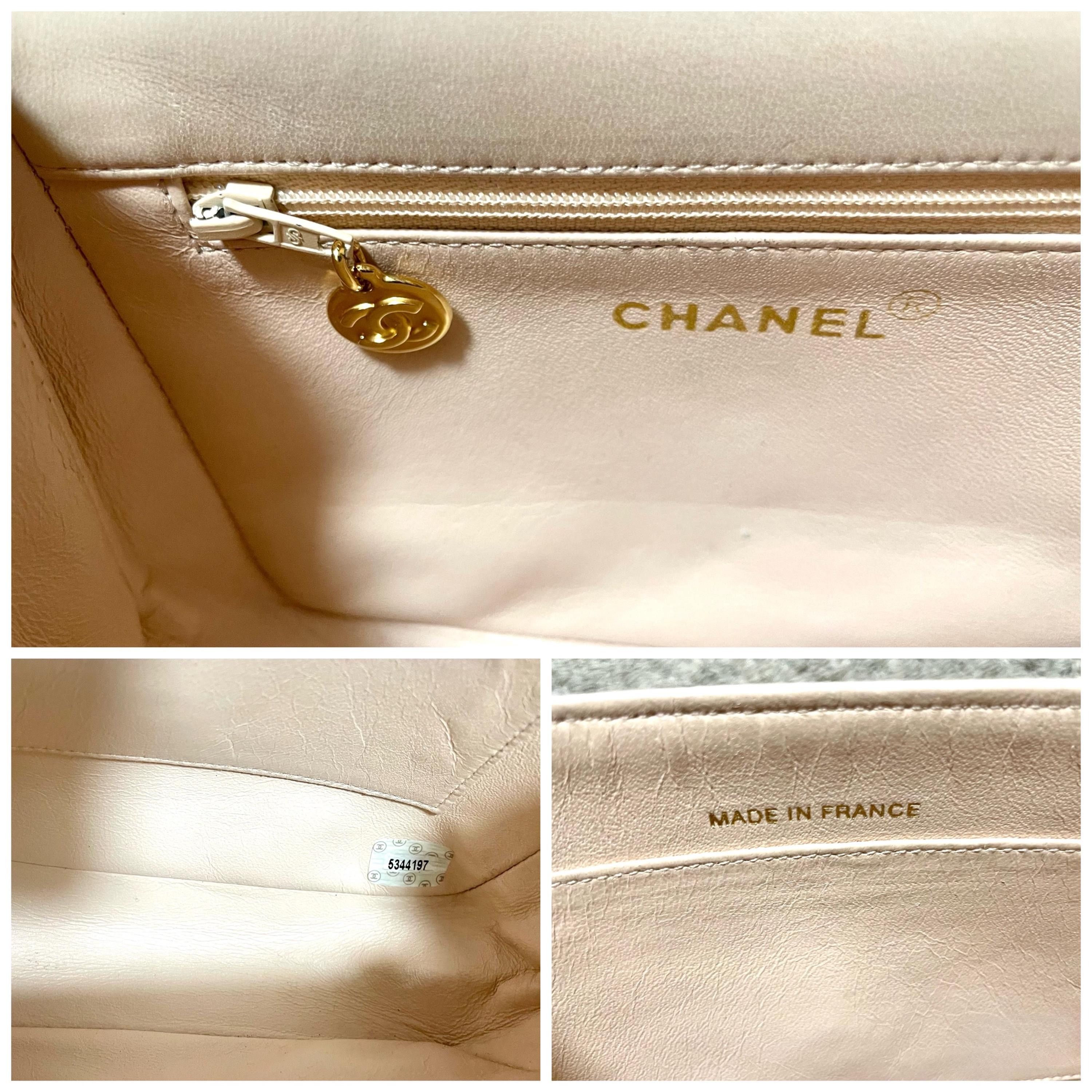 Chanel Vintage CHANEL pale pink beige lambskin chain shoulder bag Size ONE SIZE - 9 Thumbnail