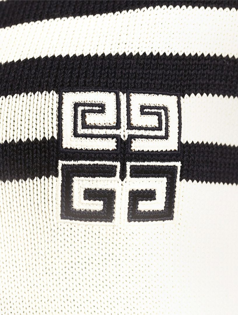 Givenchy o1w1db10325 Short Sleeves Long Polo Dress in White/Navy Size L / US 10 / IT 46 - 5 Thumbnail