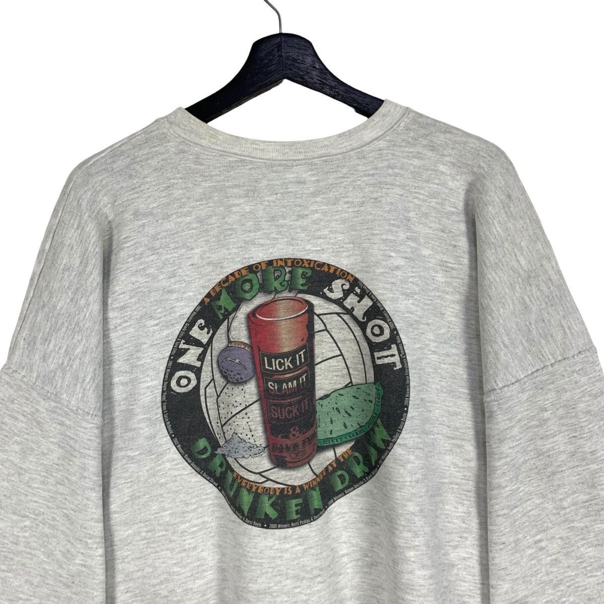 Vintage Vintage 90s No More Shot Drunker Sweatshirt Sweater Big Logo Size US XL / EU 56 / 4 - 12 Thumbnail
