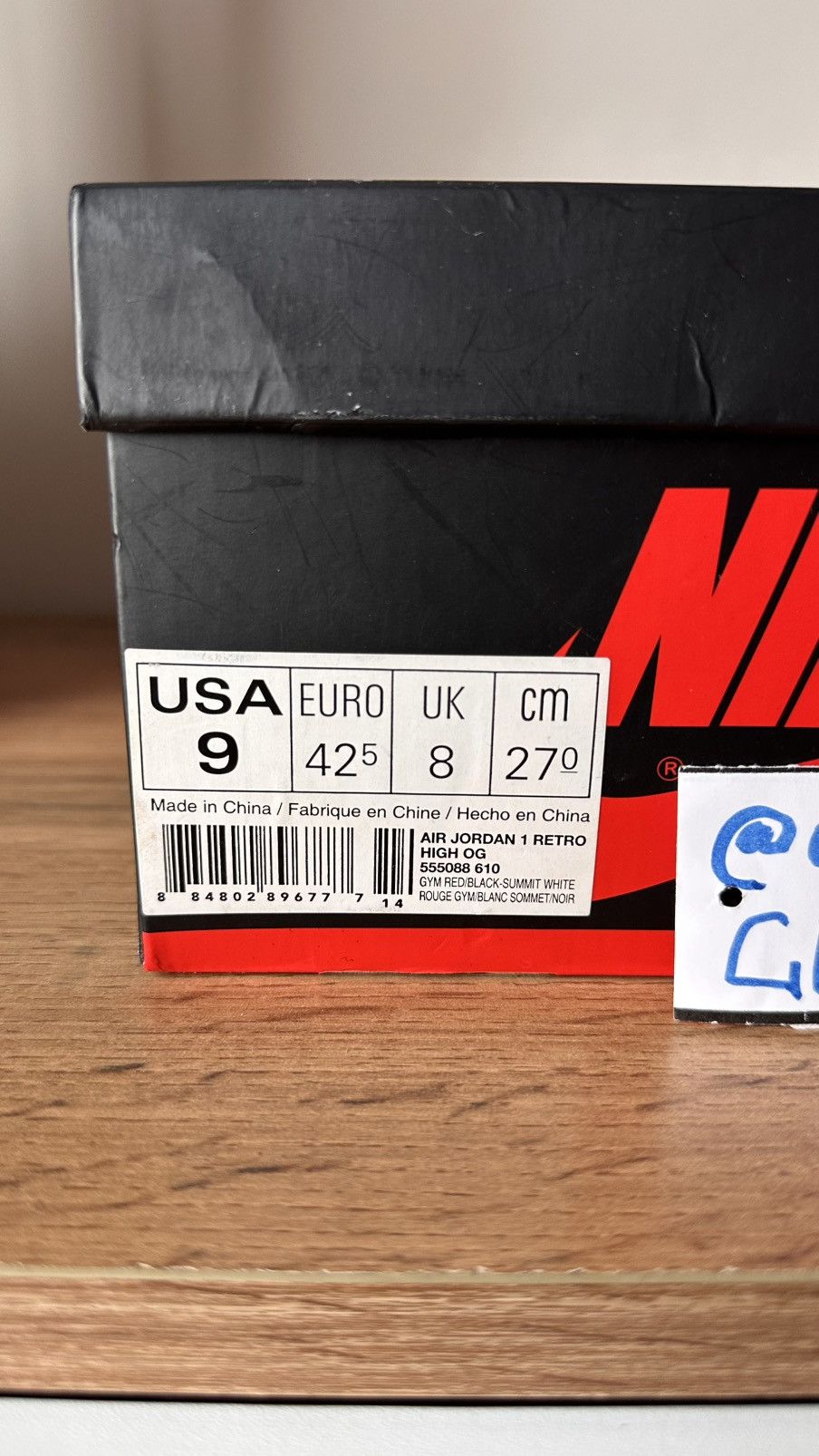 Jordan Brand × Nike Jordan 1 Retro High OG Bred Toe 2018 Size US 9 / EU 42 - 16 Thumbnail