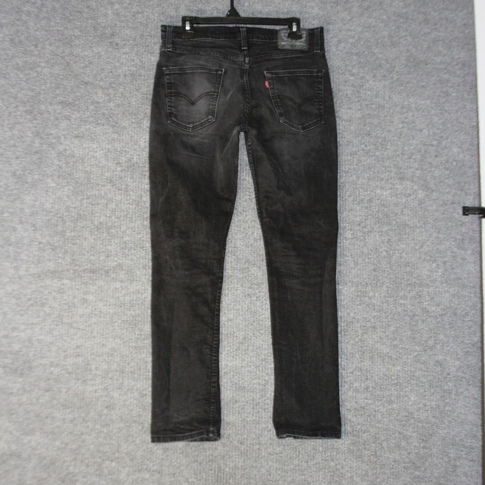 Levi's Levi's 511 Slim Jeans Mens 33x32 Black Dark Wash Stretch Denim Size US 33 - 3 Thumbnail