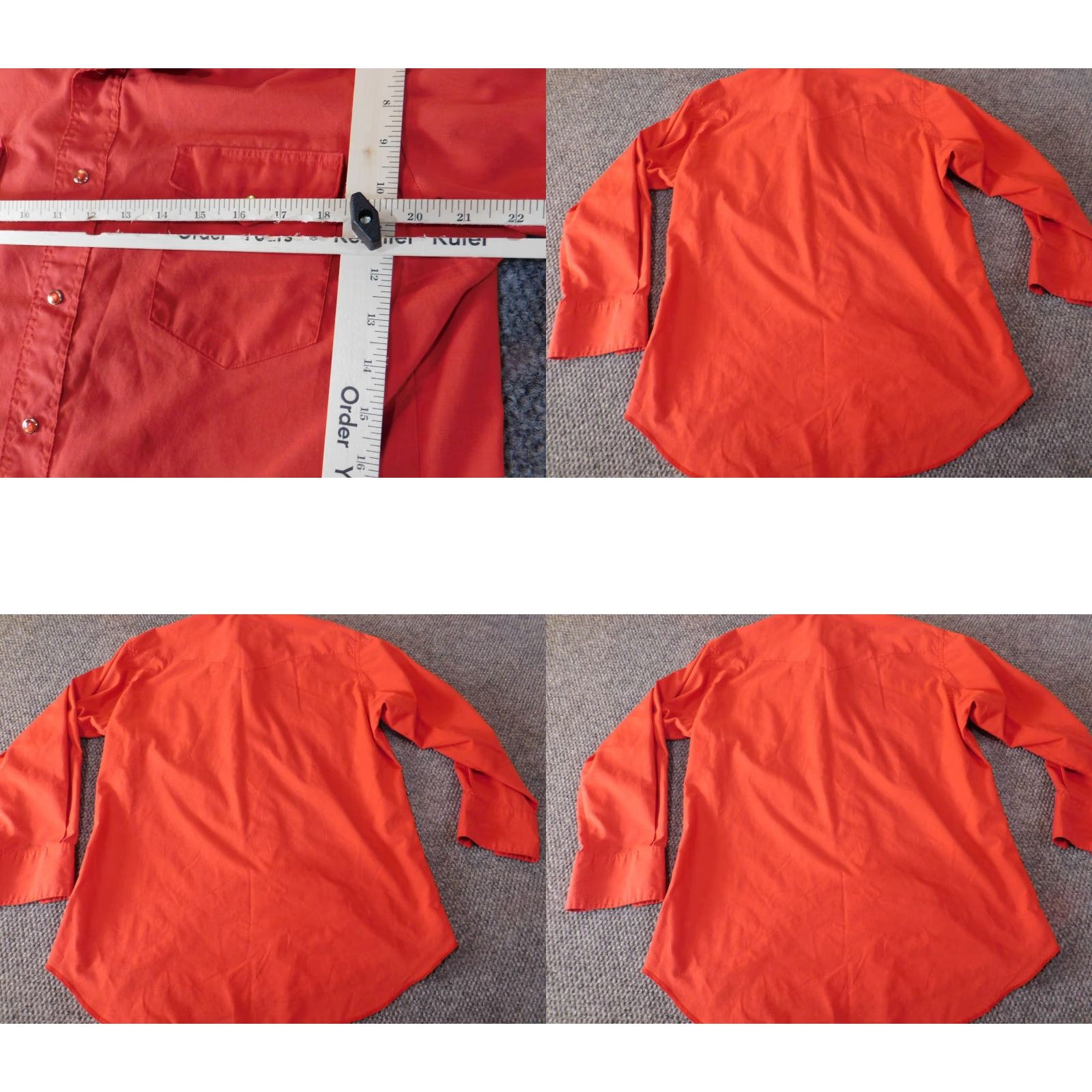 Wrangler Wrangler Shirt Mens 16.5 Red Cowboy Button-Up Long Sleeve Collared Knit Cotton Western Size US XL / EU 56 / 4 - 8 Thumbnail