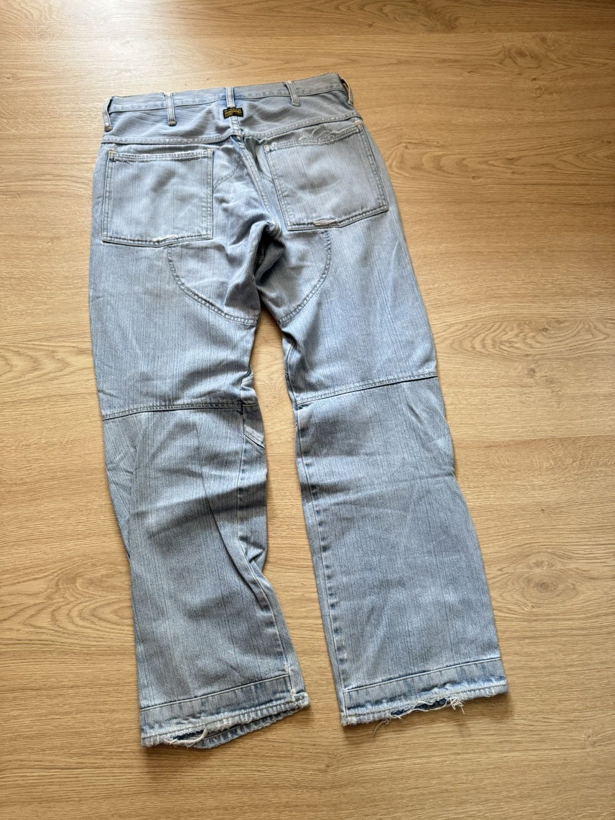 G-Star Vintage 00’s G-Star y2k Blue Moto Racing Jeans Pants Size US 31 - 5 Thumbnail