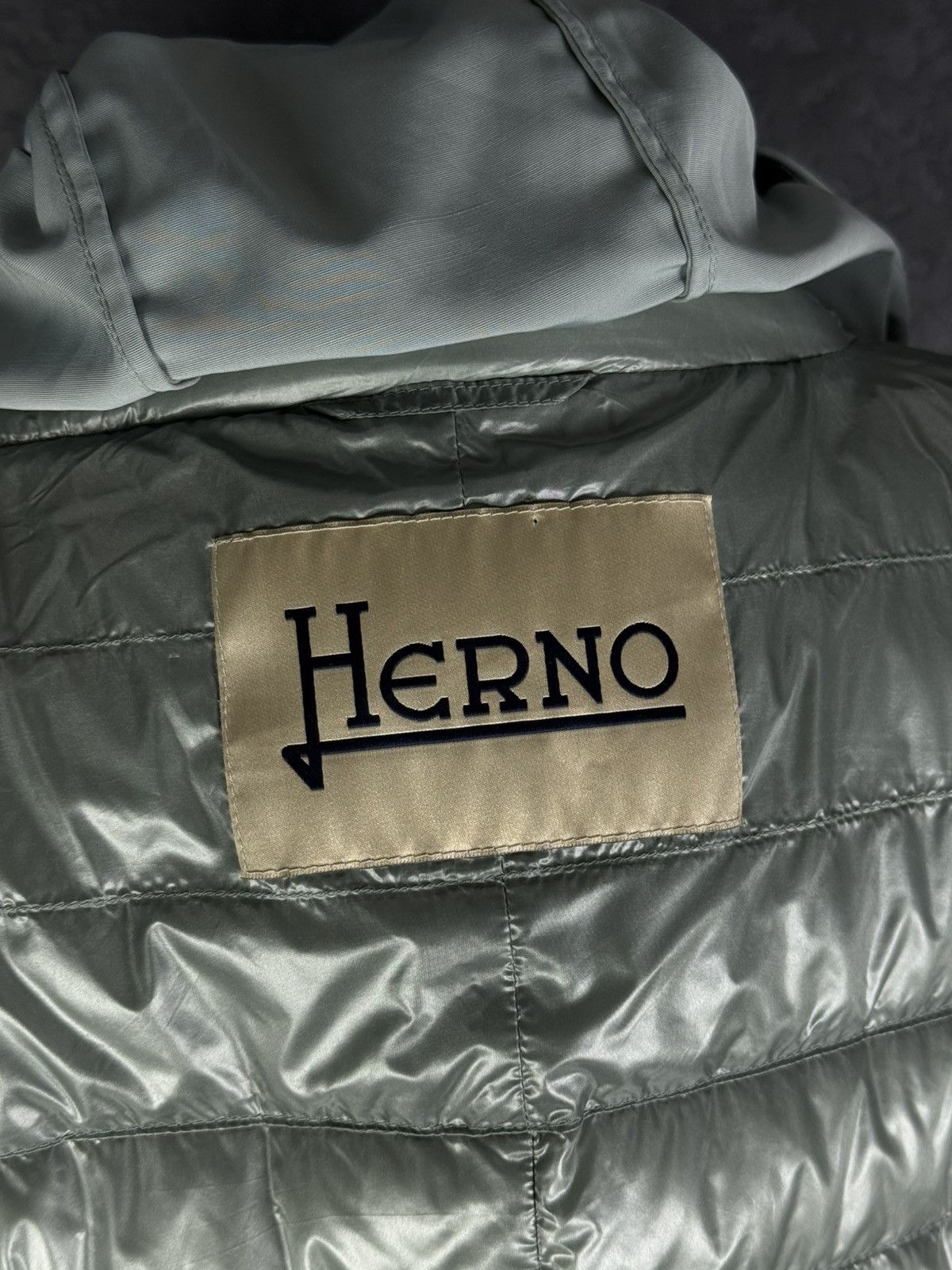 Herno Herno Women’s Long Down Puffer Jacket Hooded Silver Gray Size XXL / US 16-18 / IT 52-54 - 18 Thumbnail