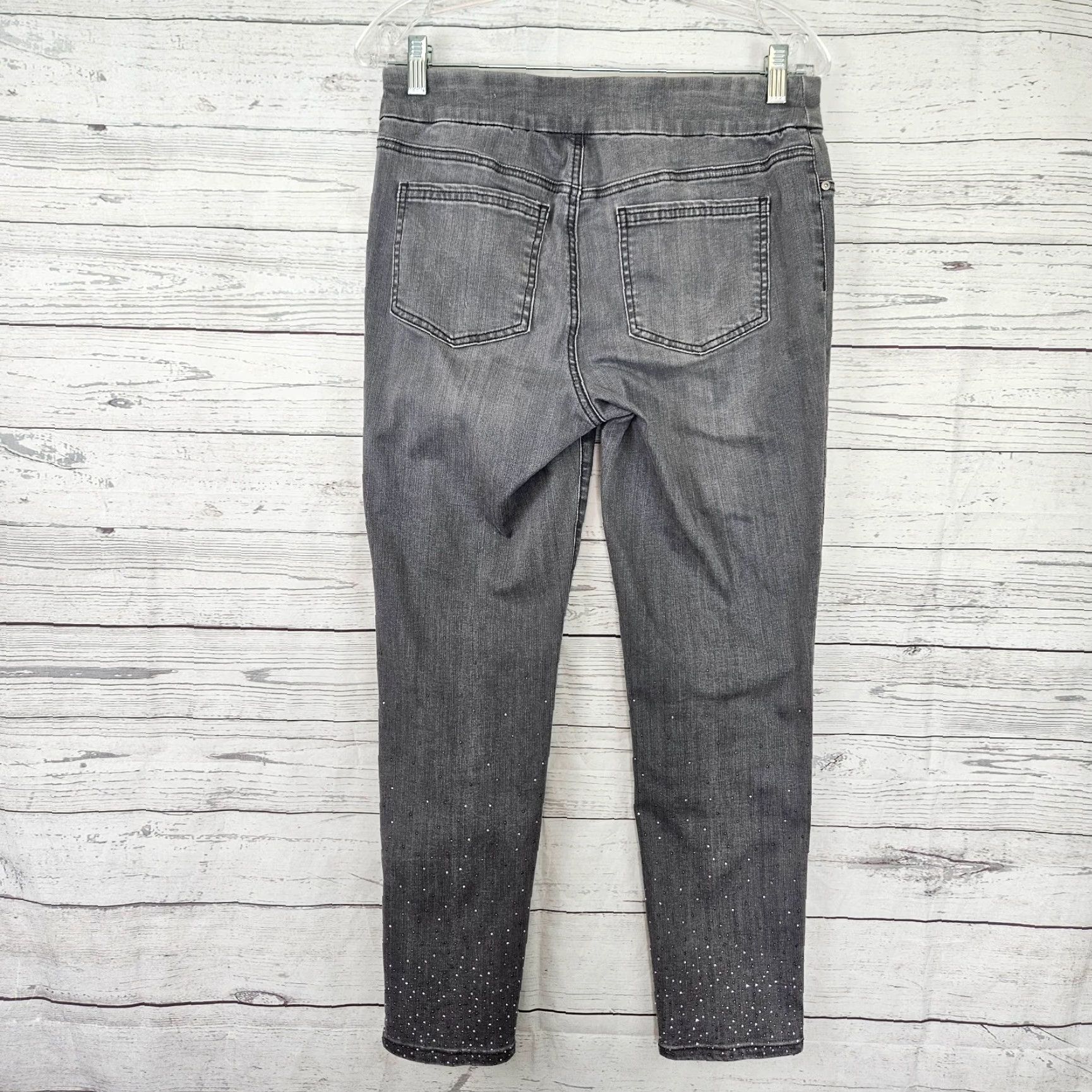Vintage Chico's Womens Jeans Pull On Jegging Ankle Sz 6 Gray Mid Rise Size 28" / US 6 / IT 42 - 3 Thumbnail