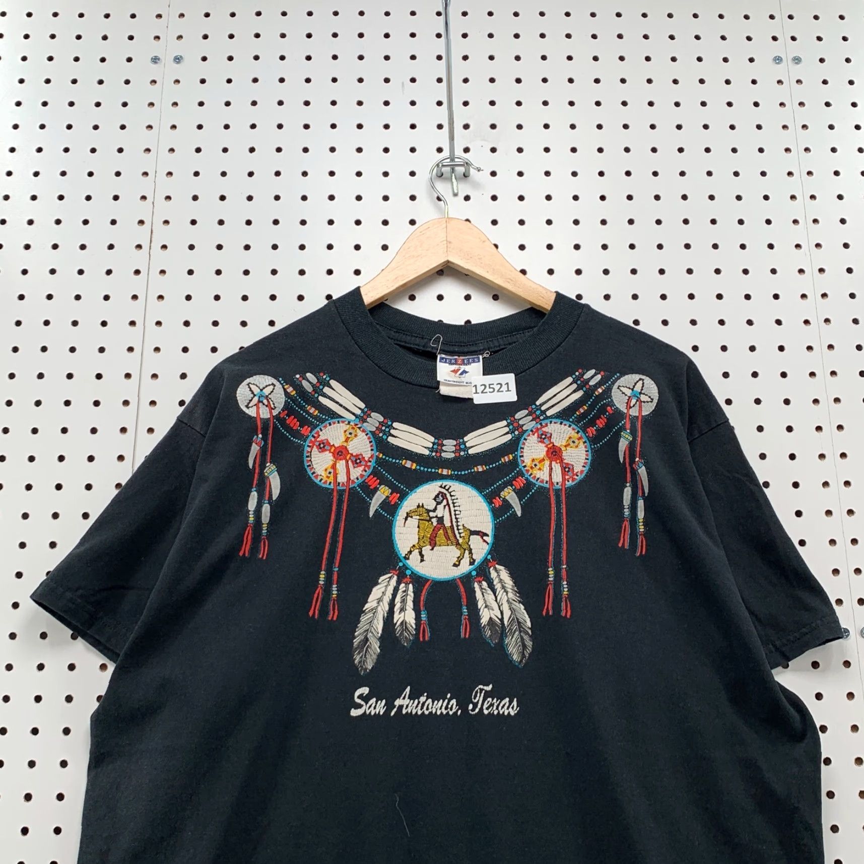 Jerzees VINTAGE JERZEES Men’s Graphic T-Shirt XL Black 90s Band Music Retro Hip Hop San Antonio Size US XL / EU 56 / 4 - 2 Thumbnail