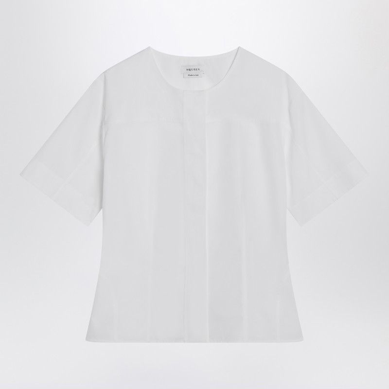 Alexander McQueen Alexander Mcqueen White Corset Shirt In Poplin Size M / US 6-8 / IT 42-44 - 1 Thumbnail