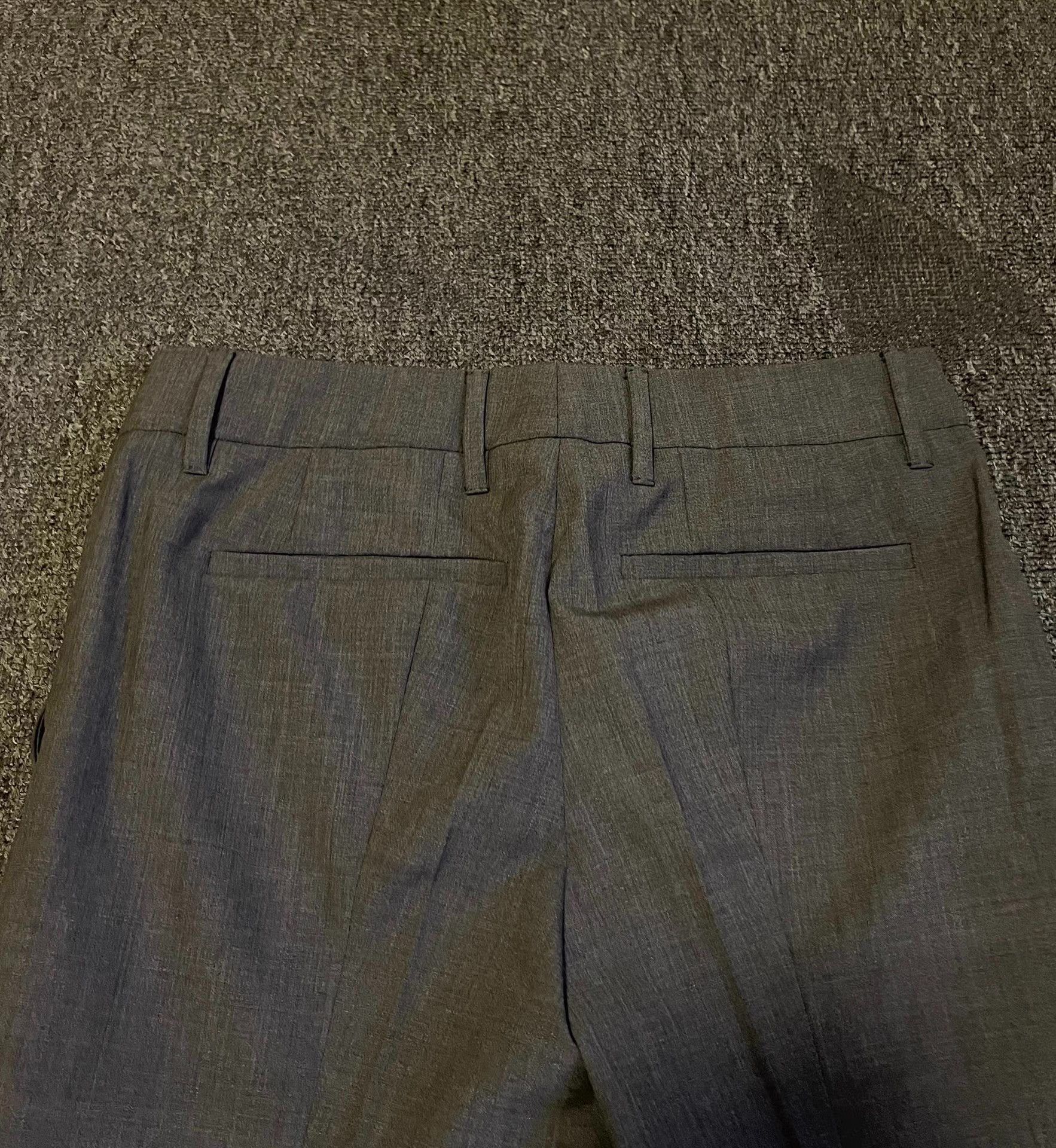 Prada Prada Women's Grey Wool Trousers Q4 Size 50R - 4 Thumbnail