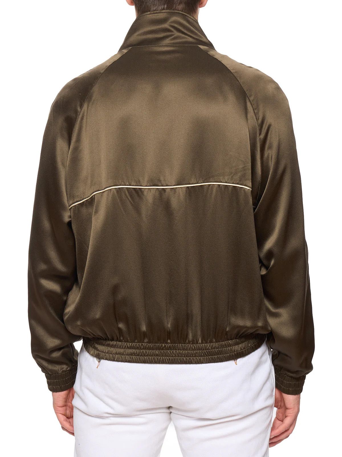 Saint Laurent Paris SAINT LAURENT Paris Teddy Silk Zip-Up Track Jacket Size US L / EU 52-54 / 3 - 5 Thumbnail