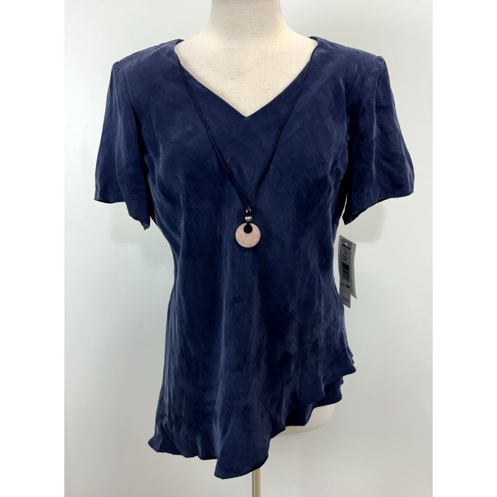 Vintage VINTAGE Jessica Howard 2 Pc Maxi Skirt Set Women's 14 Navy Blue Asymmetric USA Shirt/Skirt/Outfit/Set Mens Women Girls Boys Size 36" / US 14 / IT 50 - 2 Thumbnail