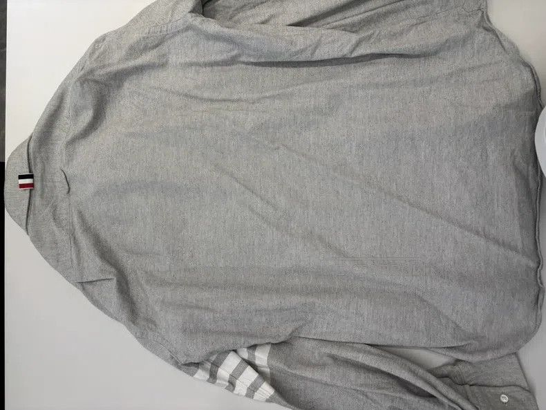 Thom Browne Thom Browne Gray Long Sleeve Shirt Size US XL / EU 56 / 4 - 5 Thumbnail