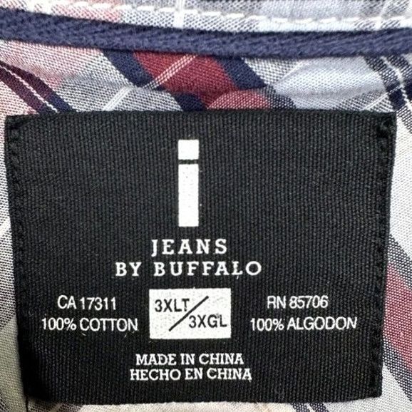 Vintage Buffalo Shirt Mens 3XLT Tall Red White Plaid Button Up Short Sleeve NEW Size US XXL / EU 58 / 5 - 3 Thumbnail