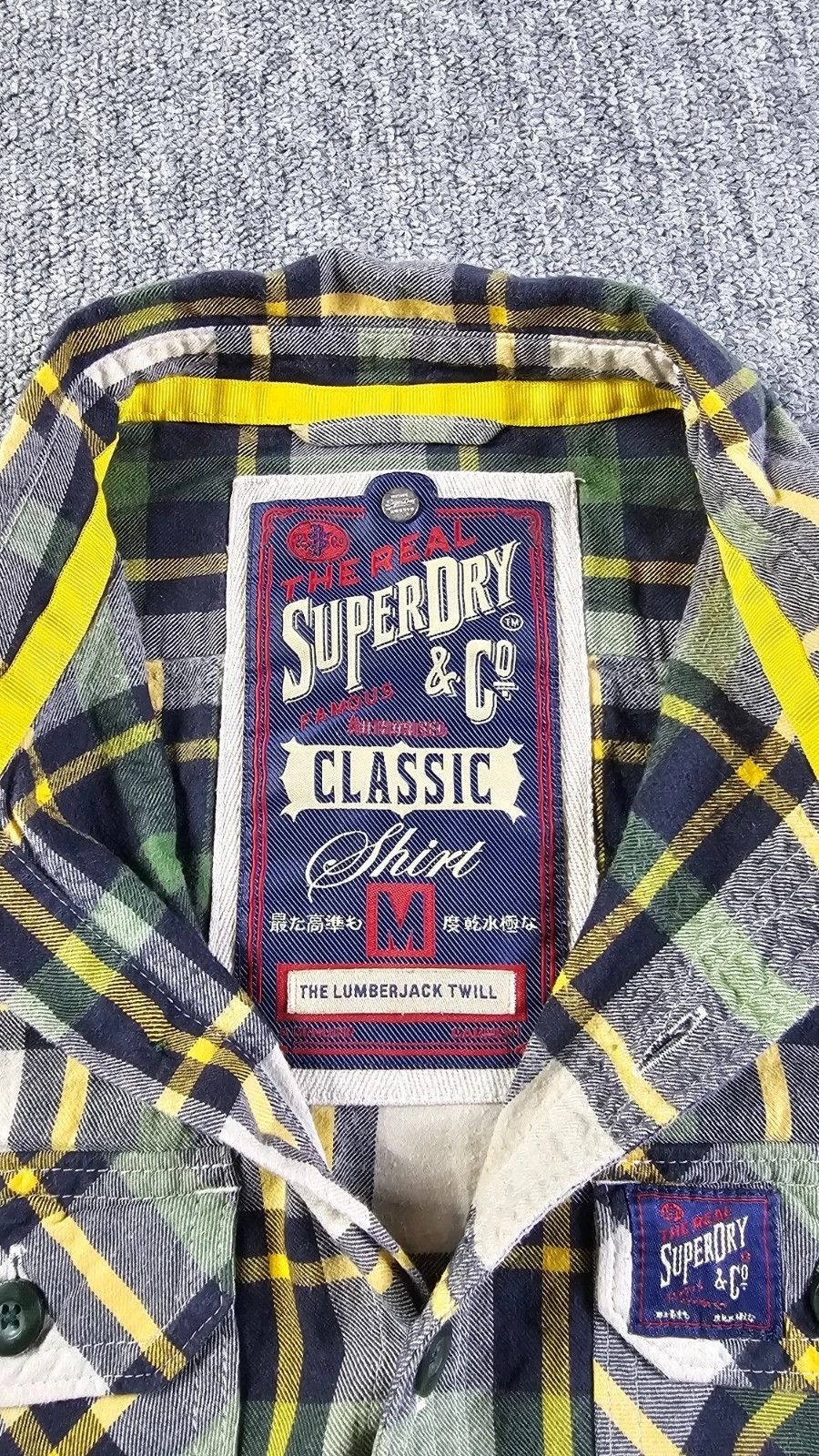 Superdry Superdry Lumberjack Twill Plaid Shirt Men M Navy Green Size US M / EU 48-50 / 2 - 5 Thumbnail