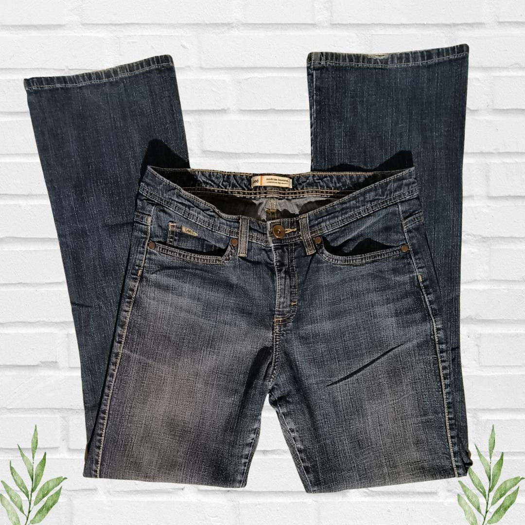 Lee Lee Women's Bootcut Lower on the Waist Blue Denim Size 8 Size 30" / US 8 / IT 44 - 3 Thumbnail