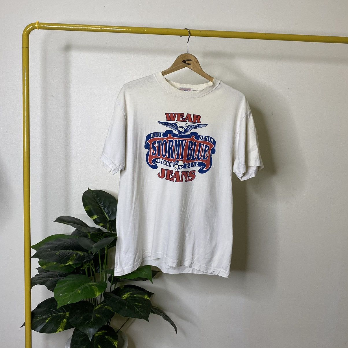 Japanese Brand × Pherrow's Stormy Blue By Pherrrows Distressed Tee Size US L / EU 52-54 / 3 - 1 Thumbnail