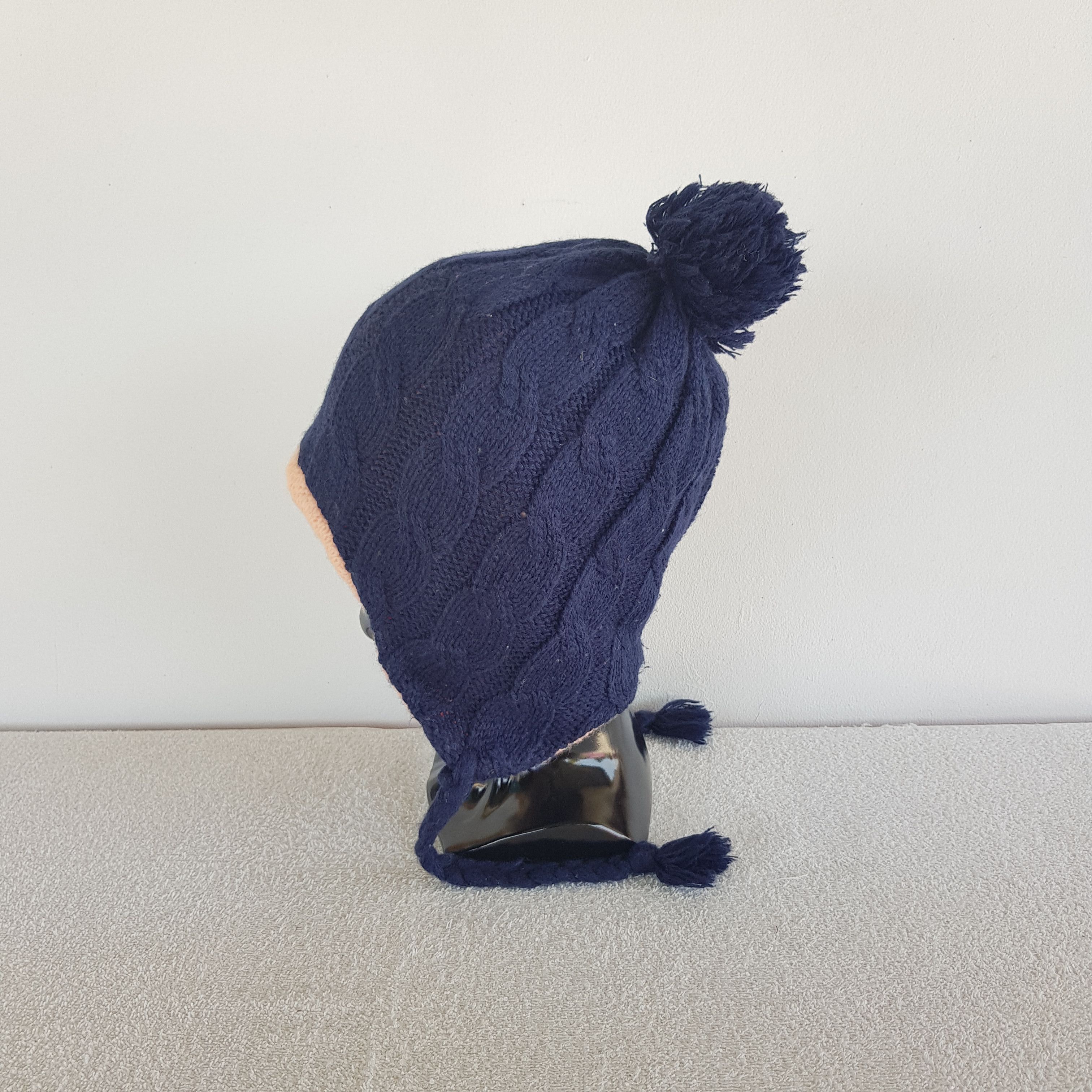 Aran Isles Knitwear Vintage Japanese Earflap Beanie Aran Isle Knit Ski Caps Hat Size ONE SIZE - 4 Thumbnail