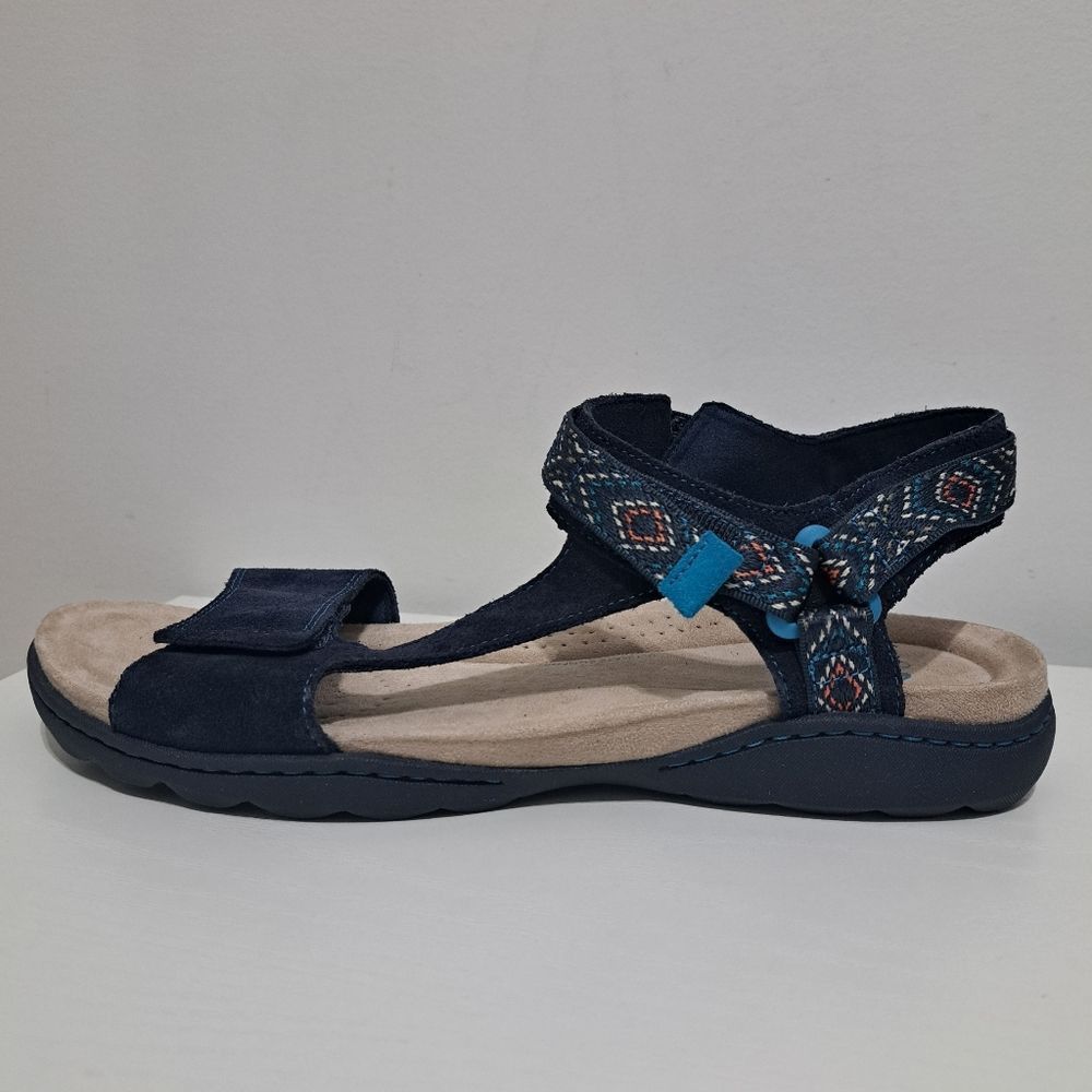 Clarks Clarks Amanda Step Riptape Summer Comfy Sandals Navy Suede Size US 11 / IT 41 - 10 Thumbnail