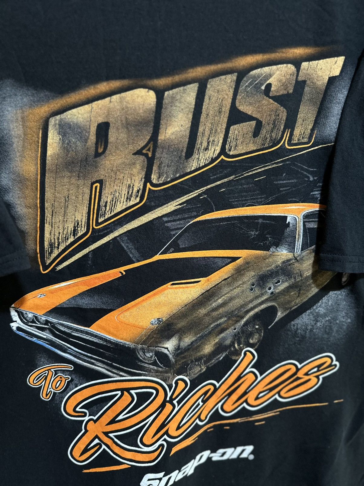 NASCAR Vintage Rust To Riches Snap On Faded Tee Size US XXL / EU 58 / 5 - 2 Thumbnail