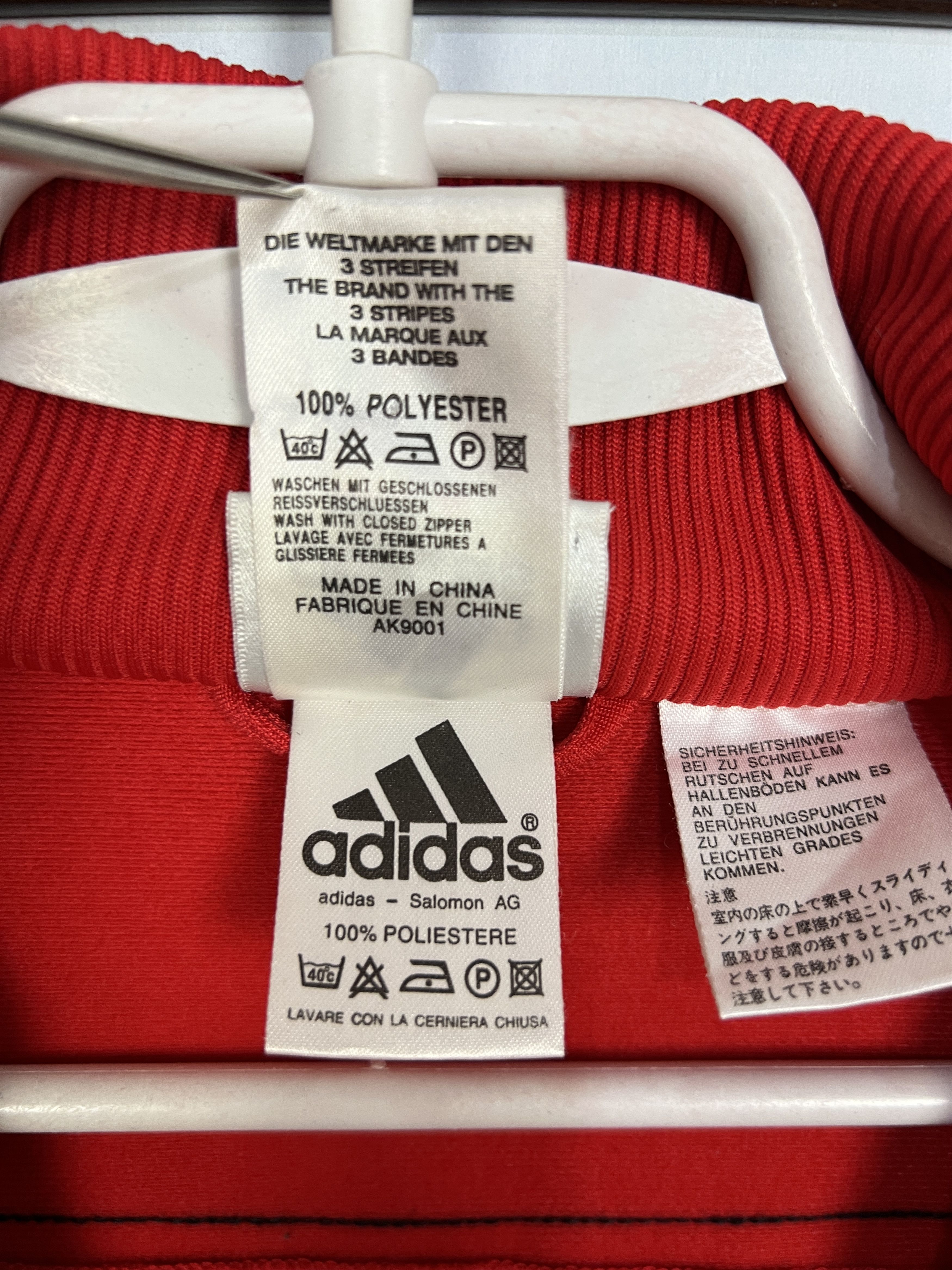 Adidas Vintage 90's Adidas AC Milan Football Red Jacket Soccer Size US M / EU 48-50 / 2 - 11 Thumbnail