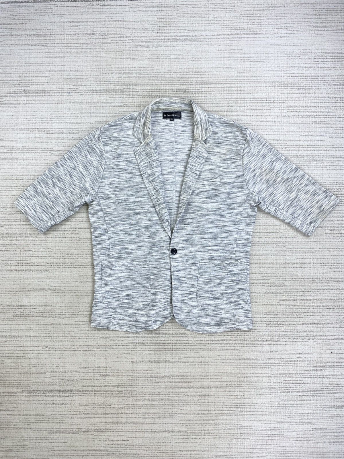 In The Attic × Japanese Brand × Vintage Vtg In The Attic Latin Quarter Grey Solid Cardigan Jacket Size US M / EU 48-50 / 2 - 7 Thumbnail