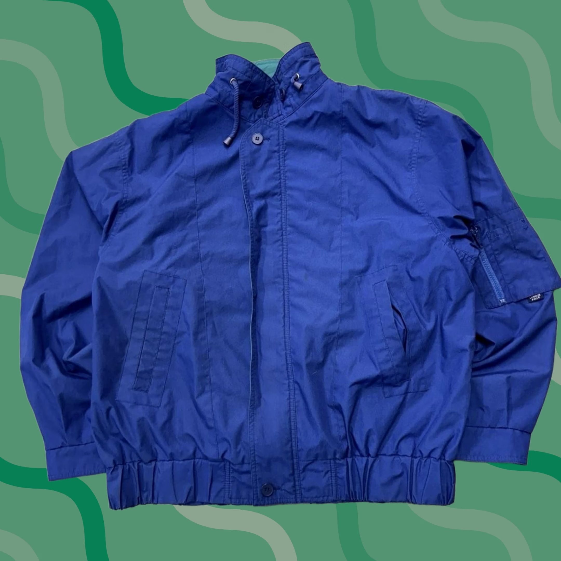 London Fog London Fog Jacket Mens LT Blue Nylon Zip Stand Collar Lined Windbreaker Long Bomber Casual Travel Size US L / EU 52-54 / 3 - 1 Thumbnail