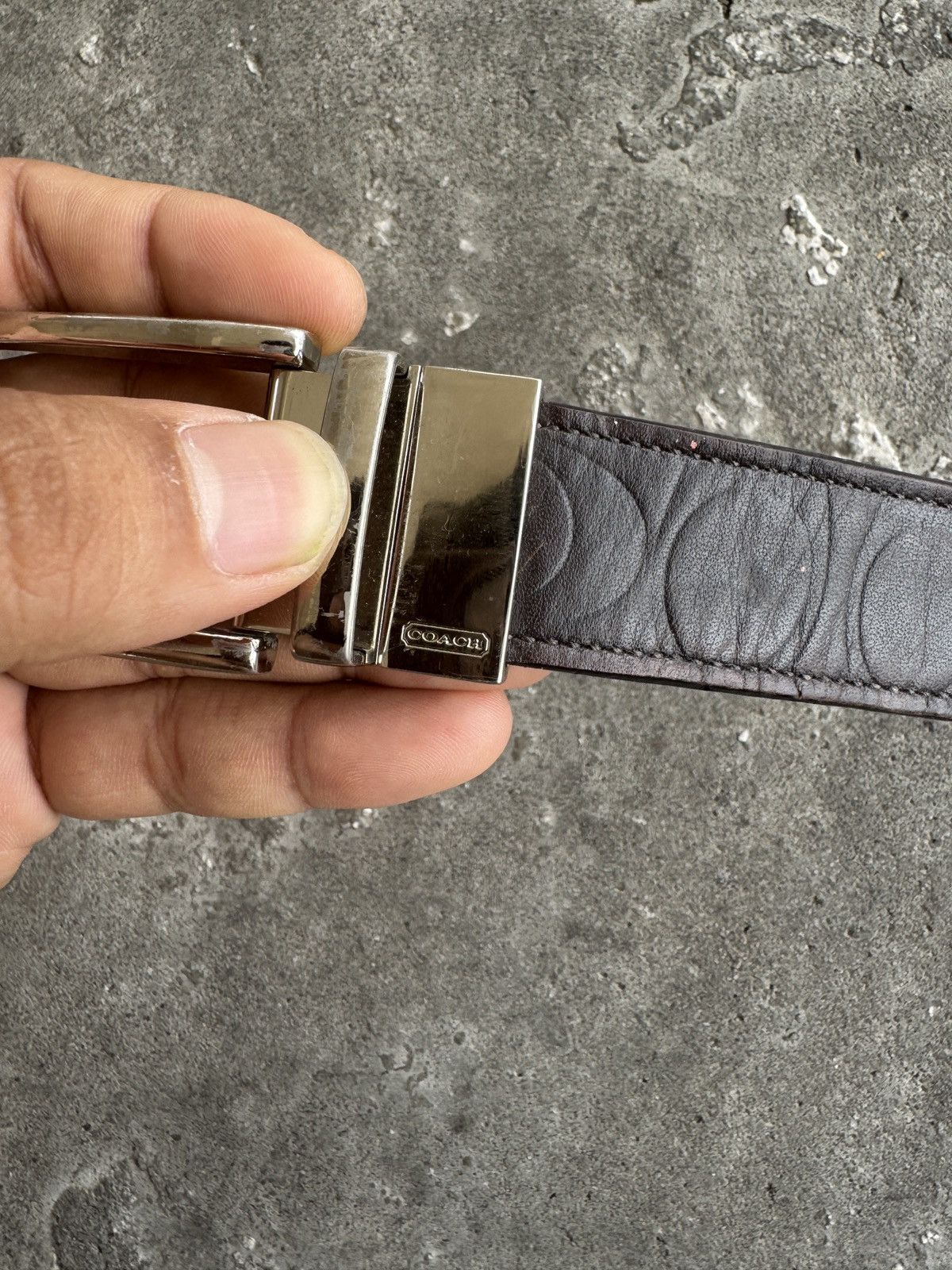 Coach Coach Monogram Genuine Leather Belt Size ONE SIZE - 2 Thumbnail