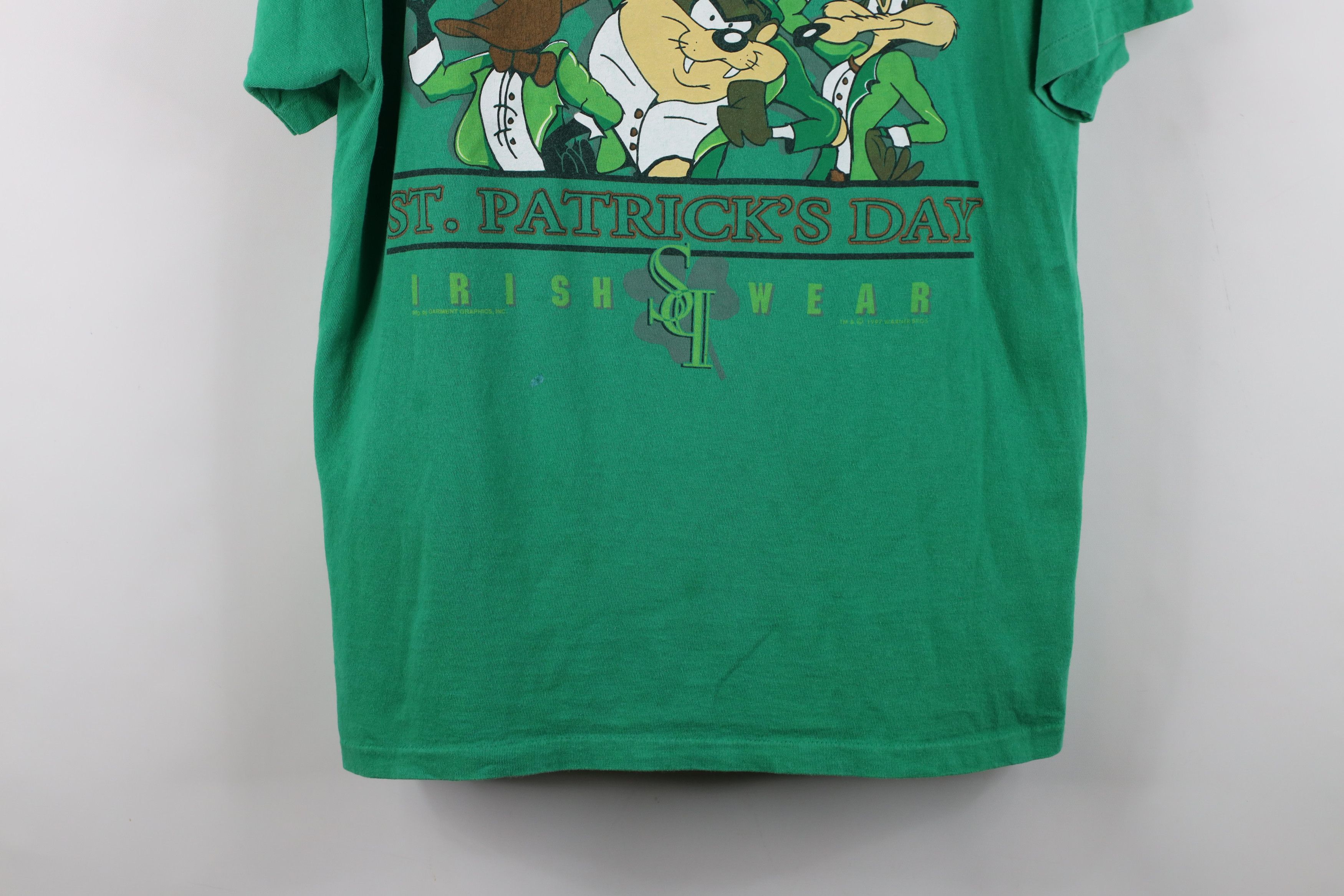 Vintage Vintage 90s Looney Tunes St Patricks Day T-Shirt Green USA Size US L / EU 52-54 / 3 - 3 Thumbnail