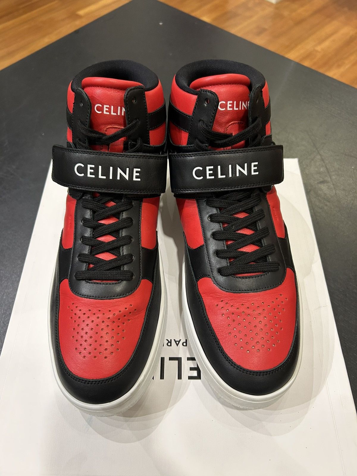 Celine Celine CT-03 High Top Sneaker - Red/Black Size US 12 / EU 45 - 4 Thumbnail