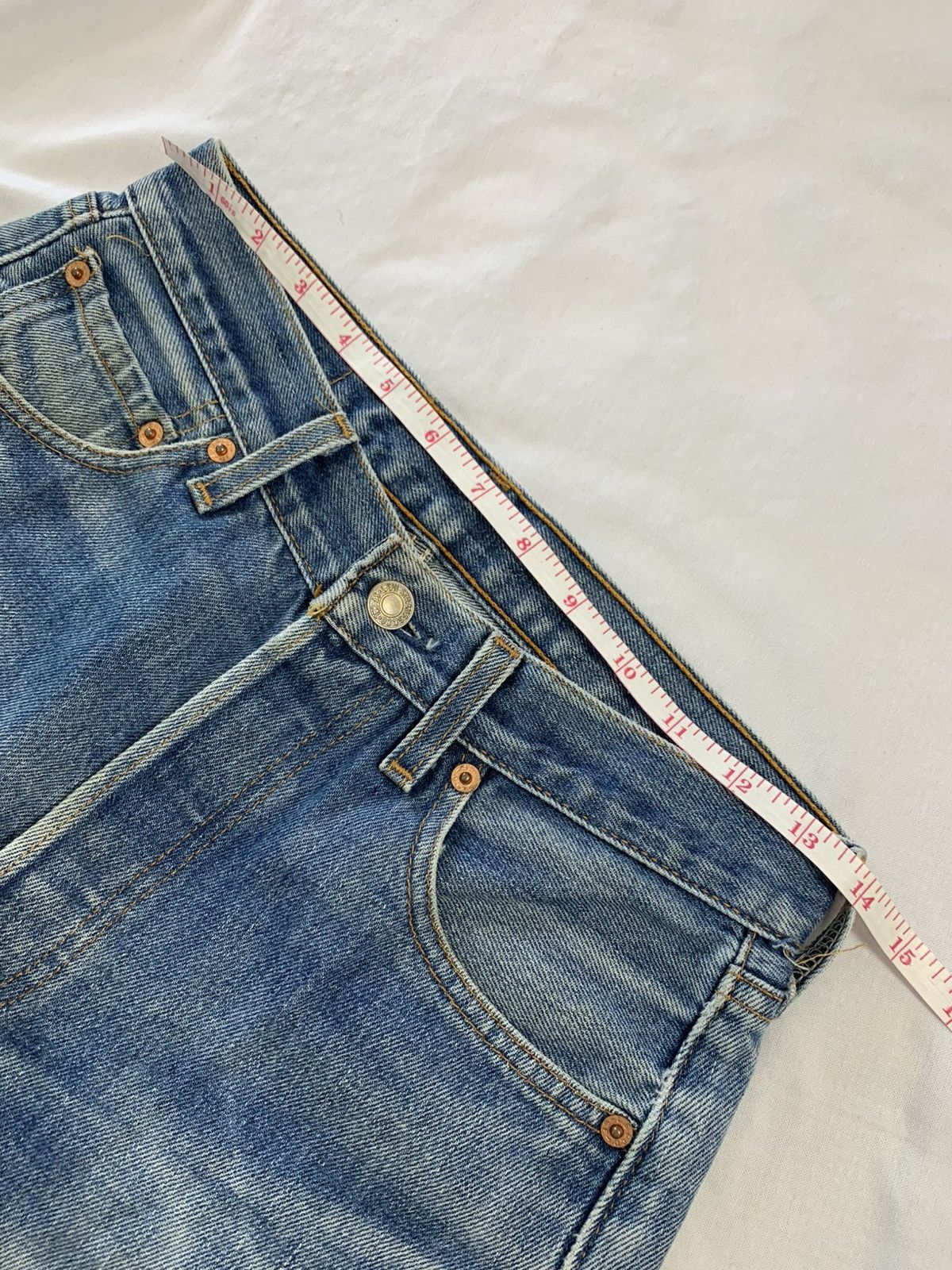 Levi's Vintage Clothing 90s levis 501 vintage blue jeans distressed style Size US 29 - 16 Thumbnail